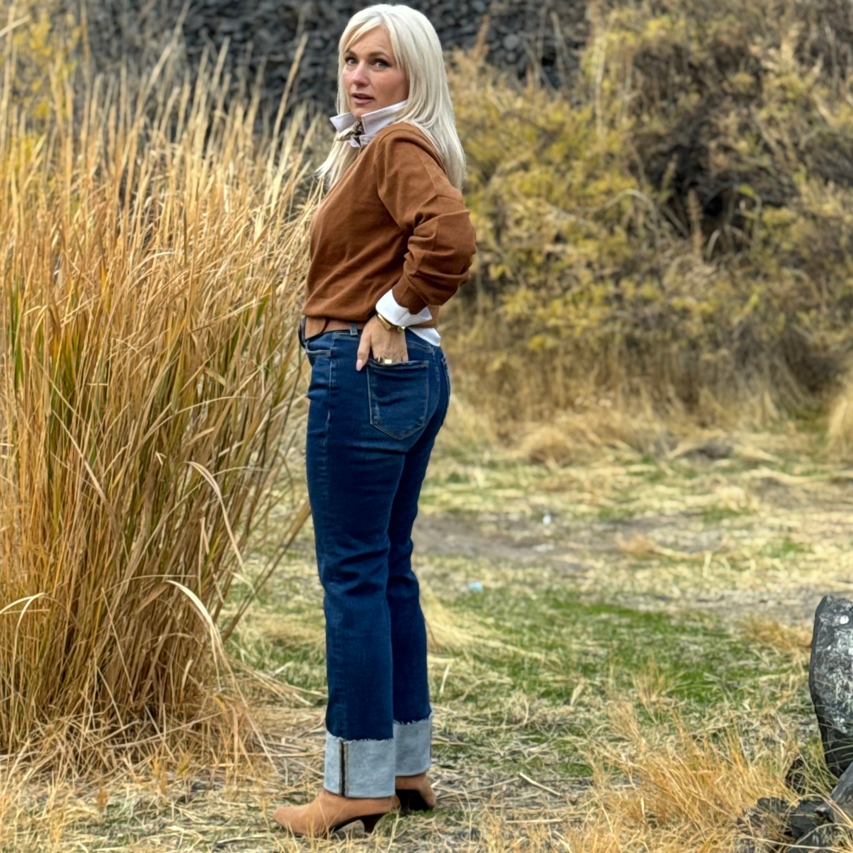 Sienna Cuffed Straight Jean