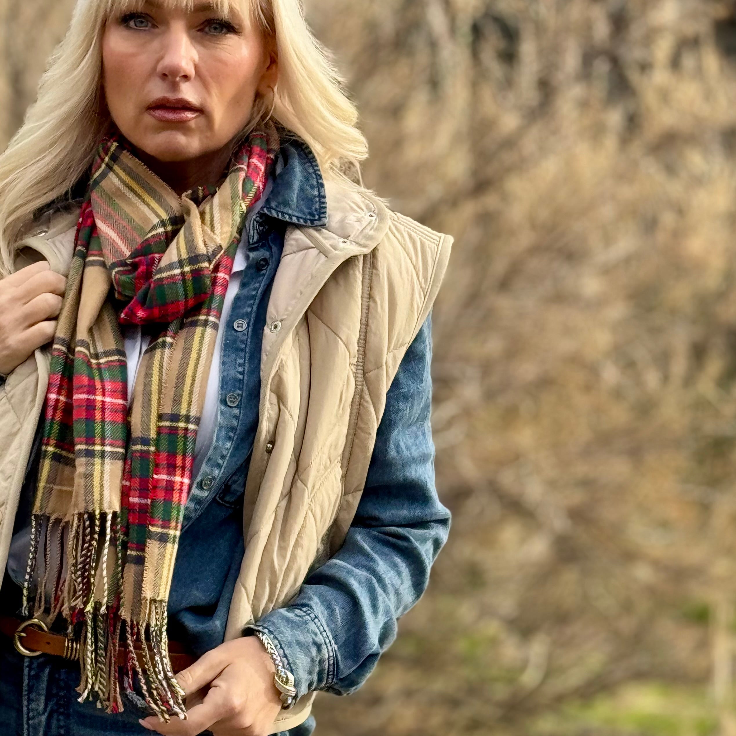 Oxford plaid scarf CleEllum blend