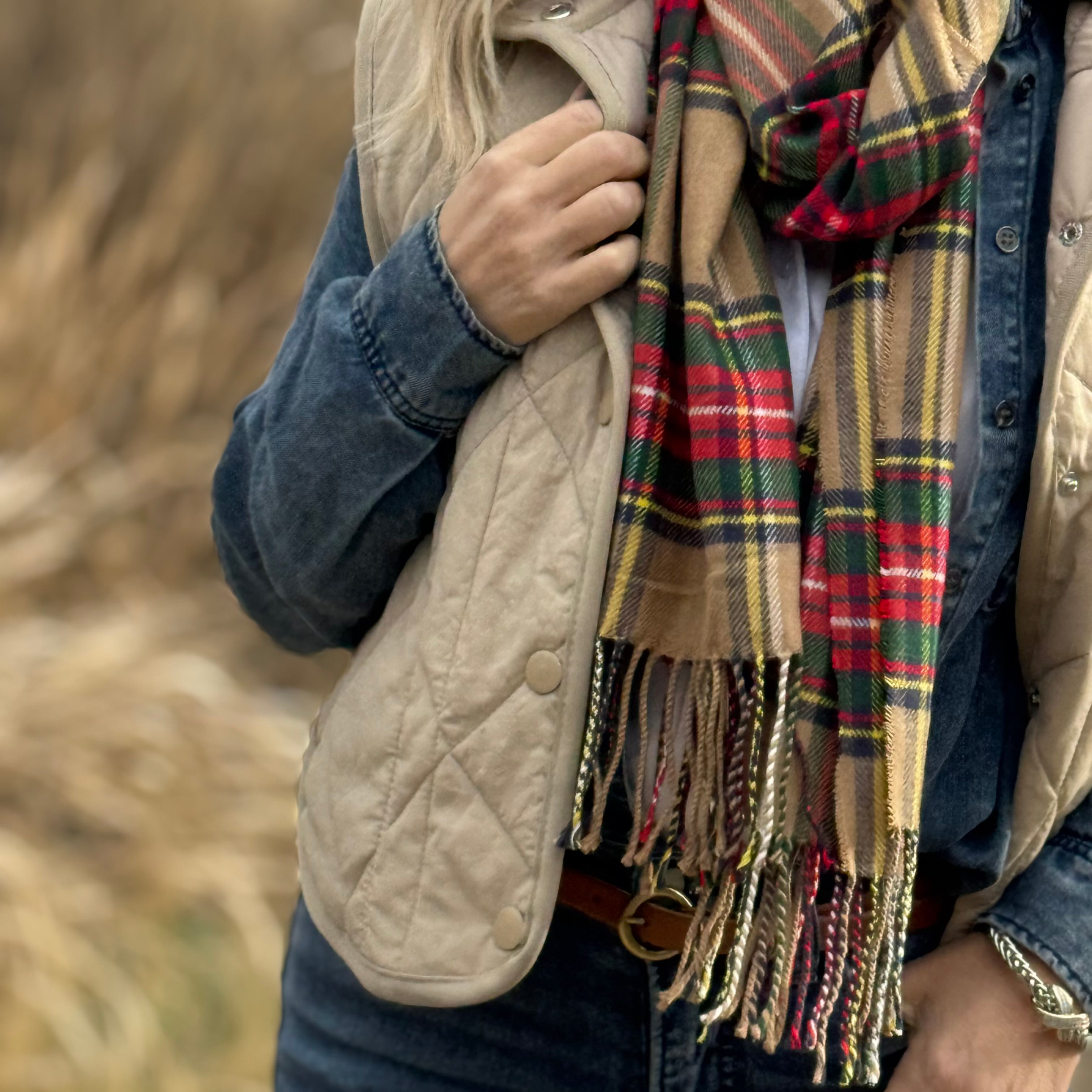 Oxford plaid scarf CleEllum blend