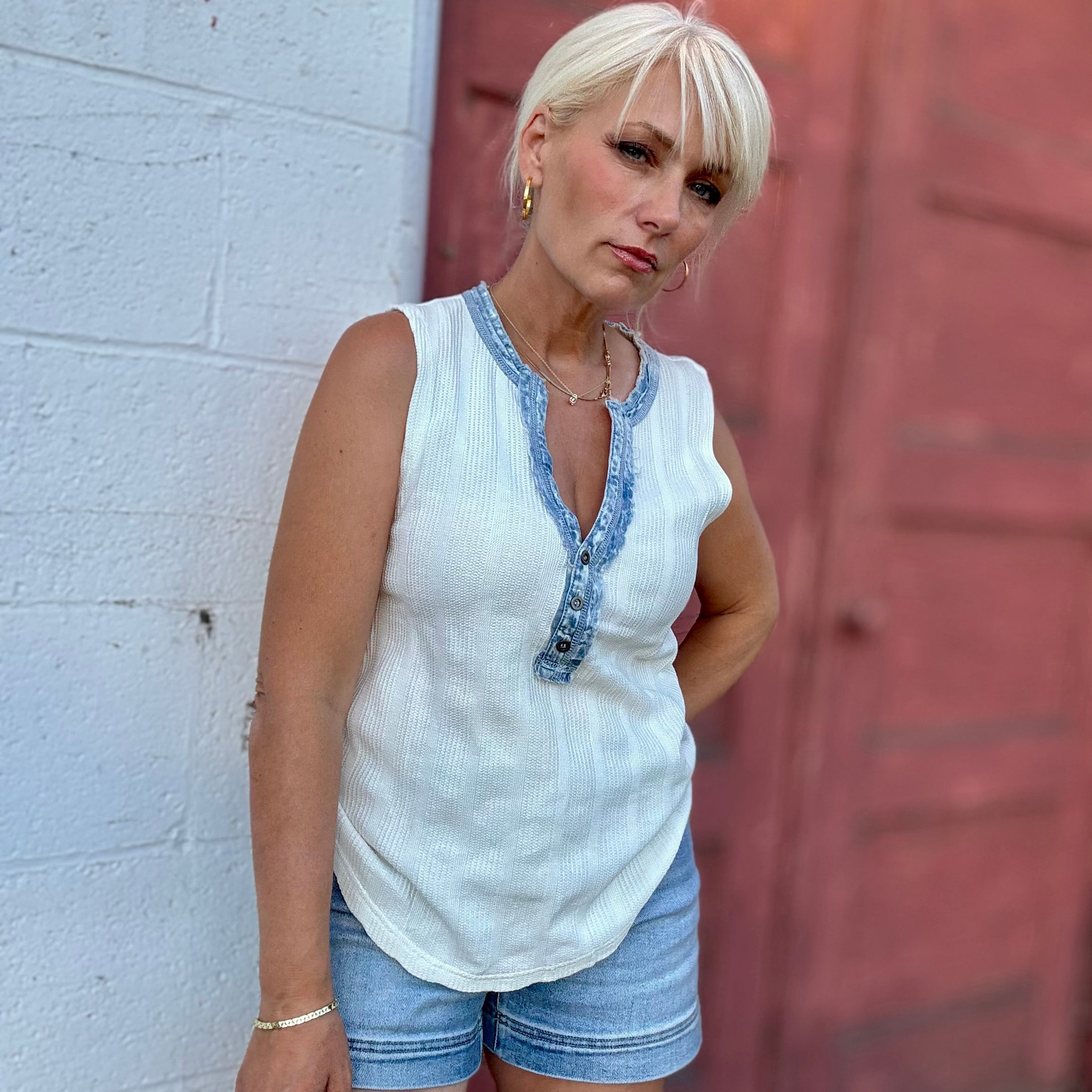 Tabatha Thermal Tank Ivory