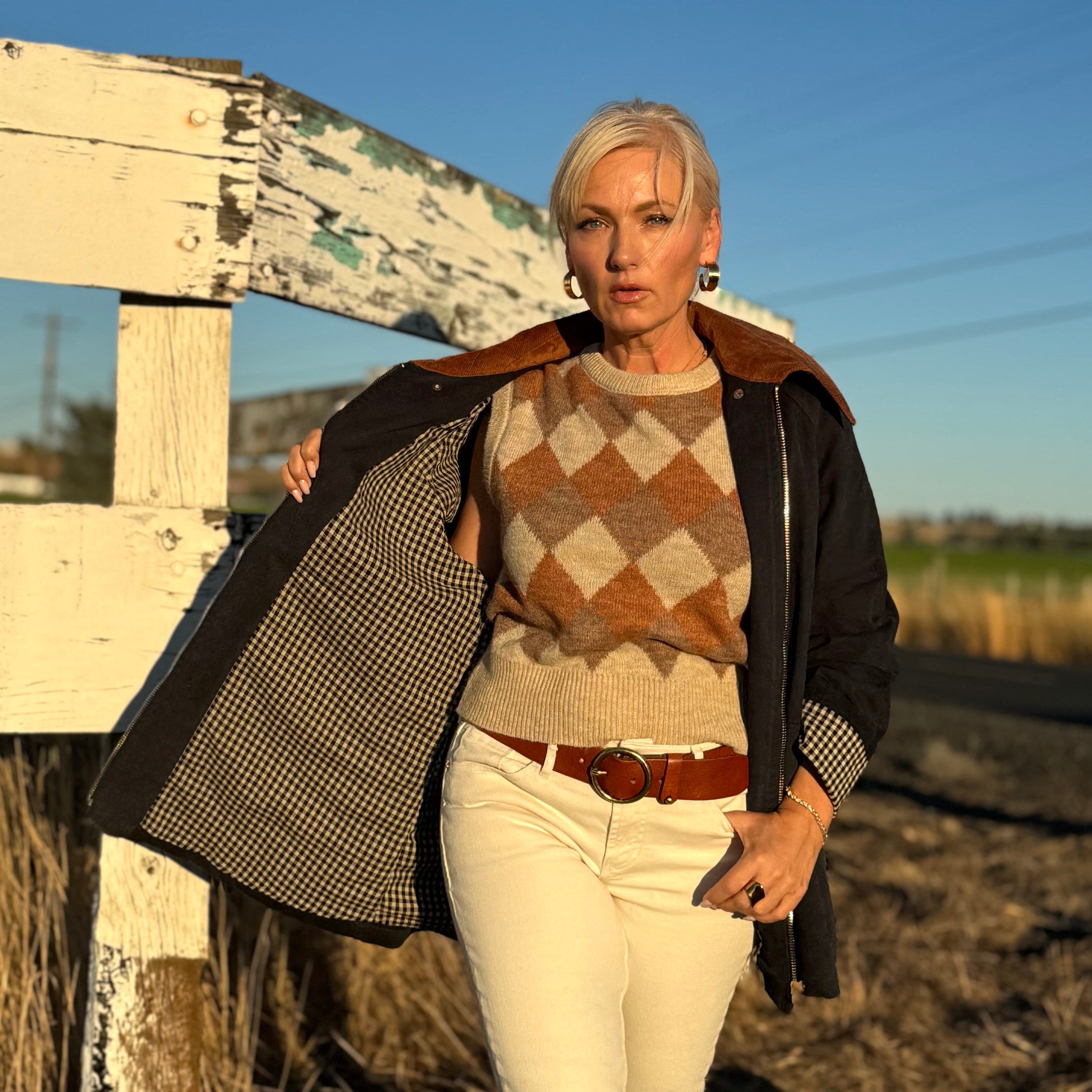 Argyle Knit Sweater Vest