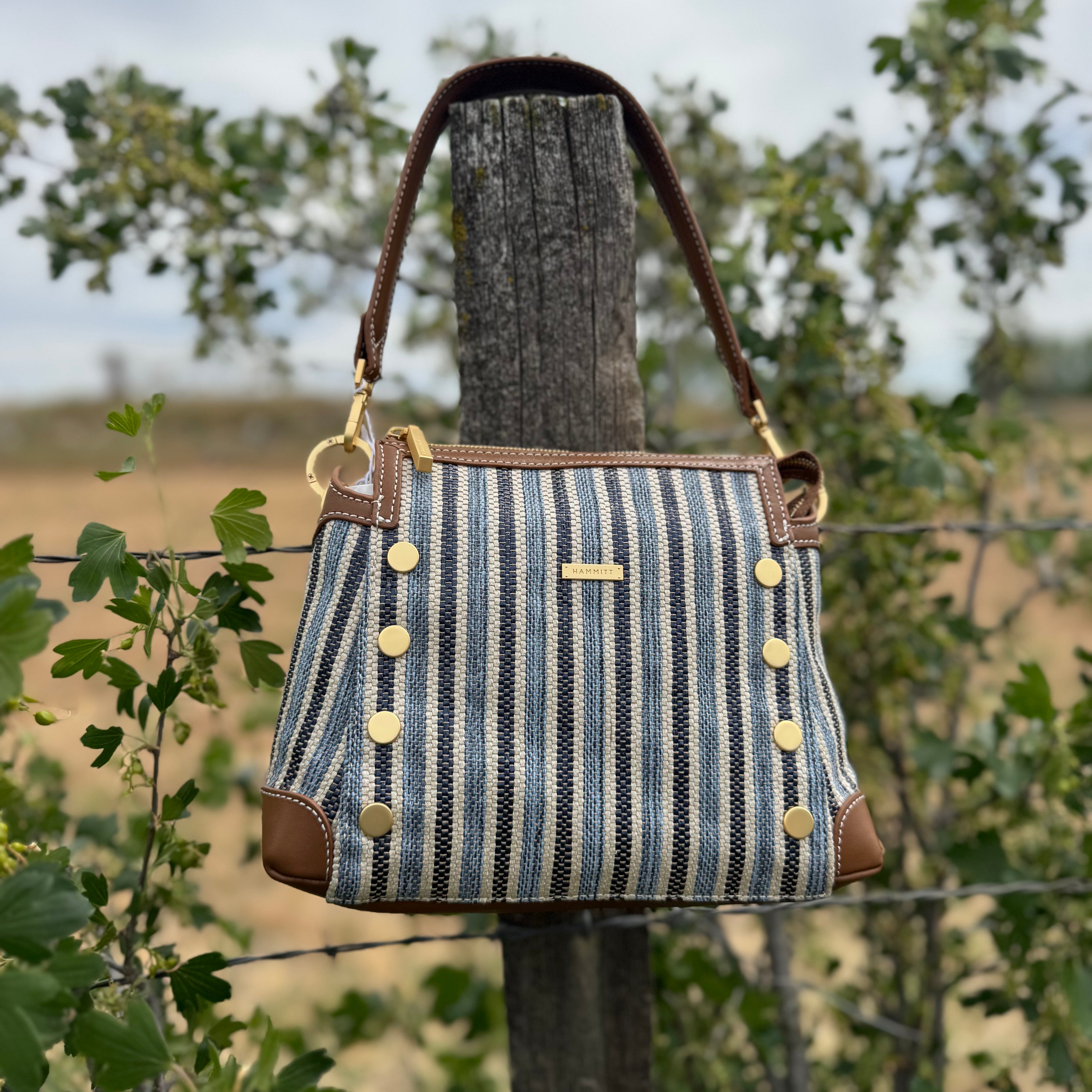 Hammitt Bryant Med Cabana Blue/Brushed Gold