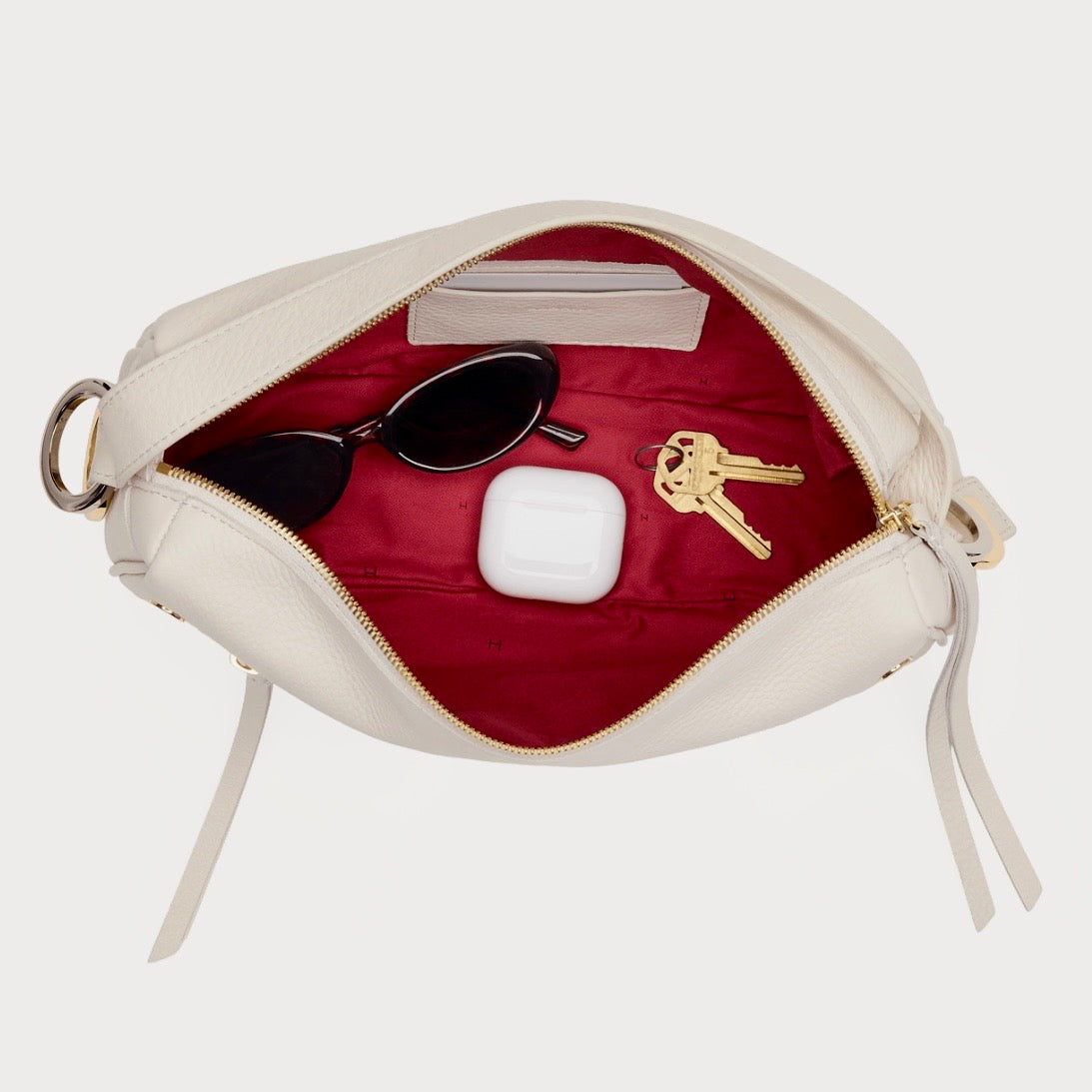 Hammitt Doxie Med Calla Lily White/Gold Silver
