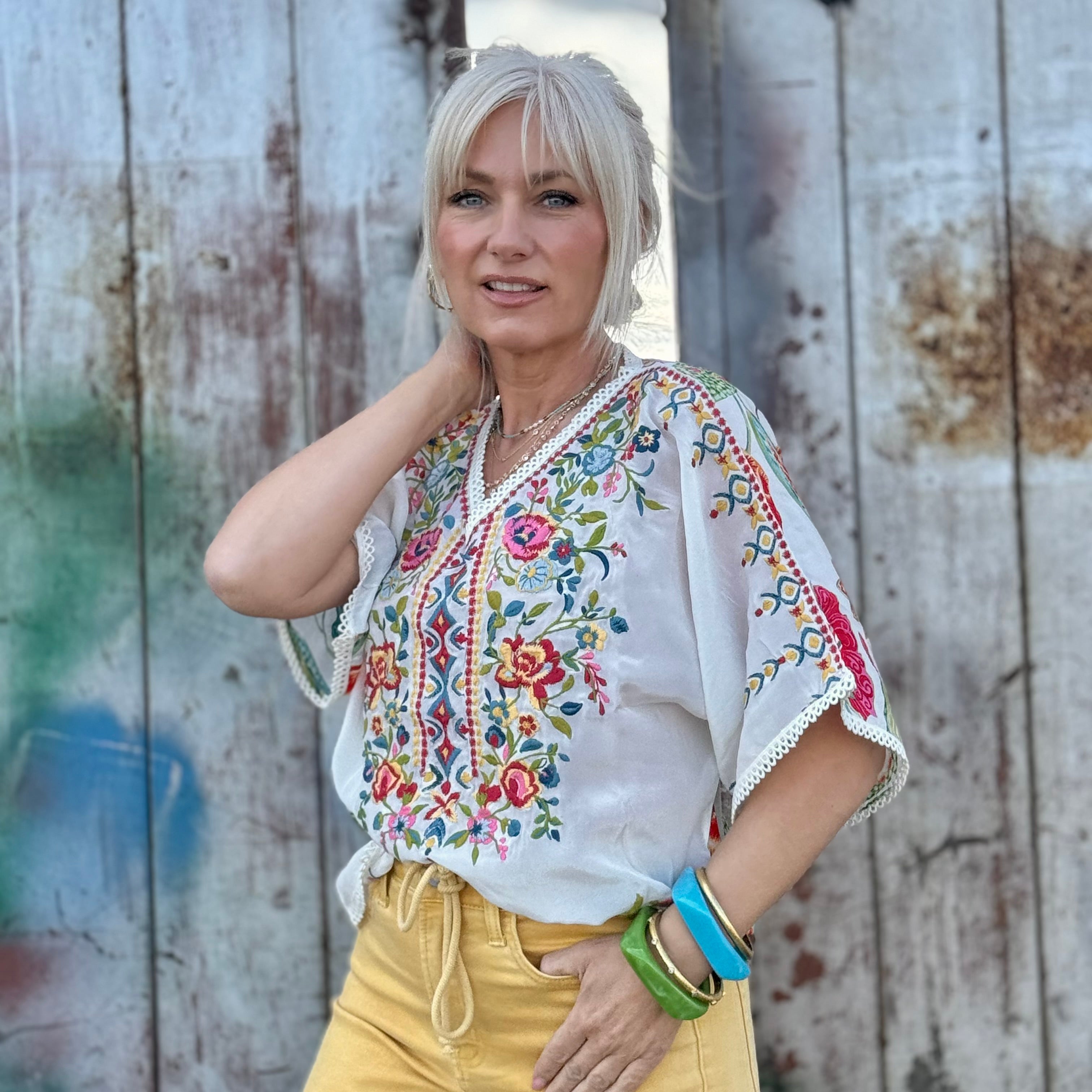 Ferris Embroidered Blouse