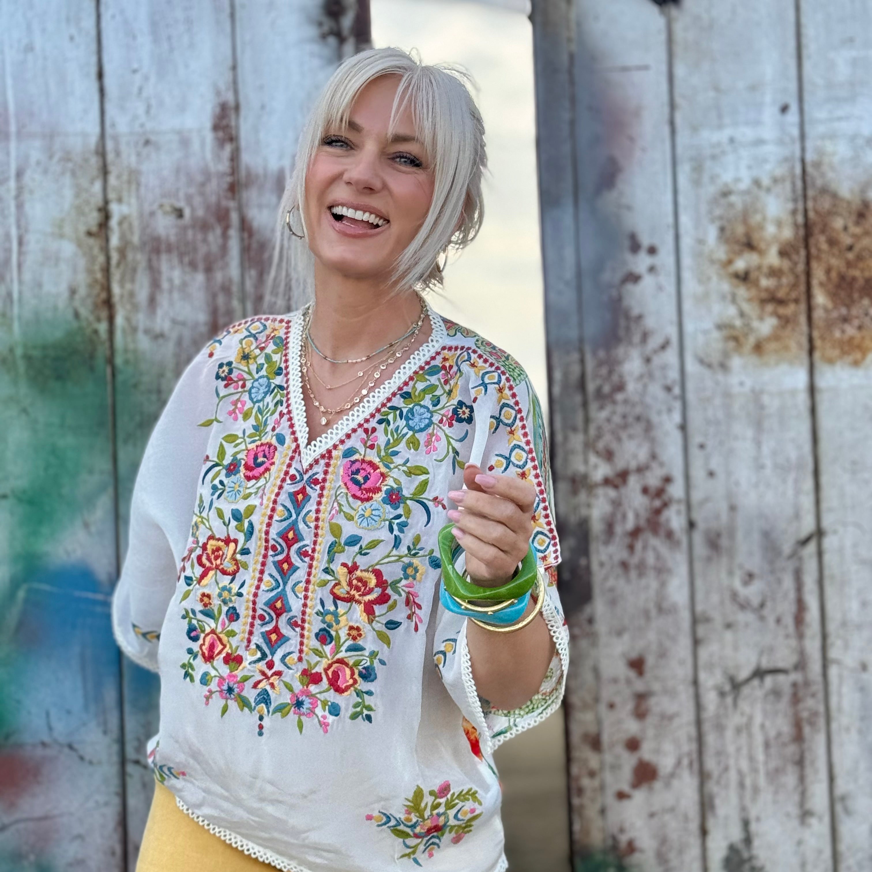 Ferris Embroidered Blouse