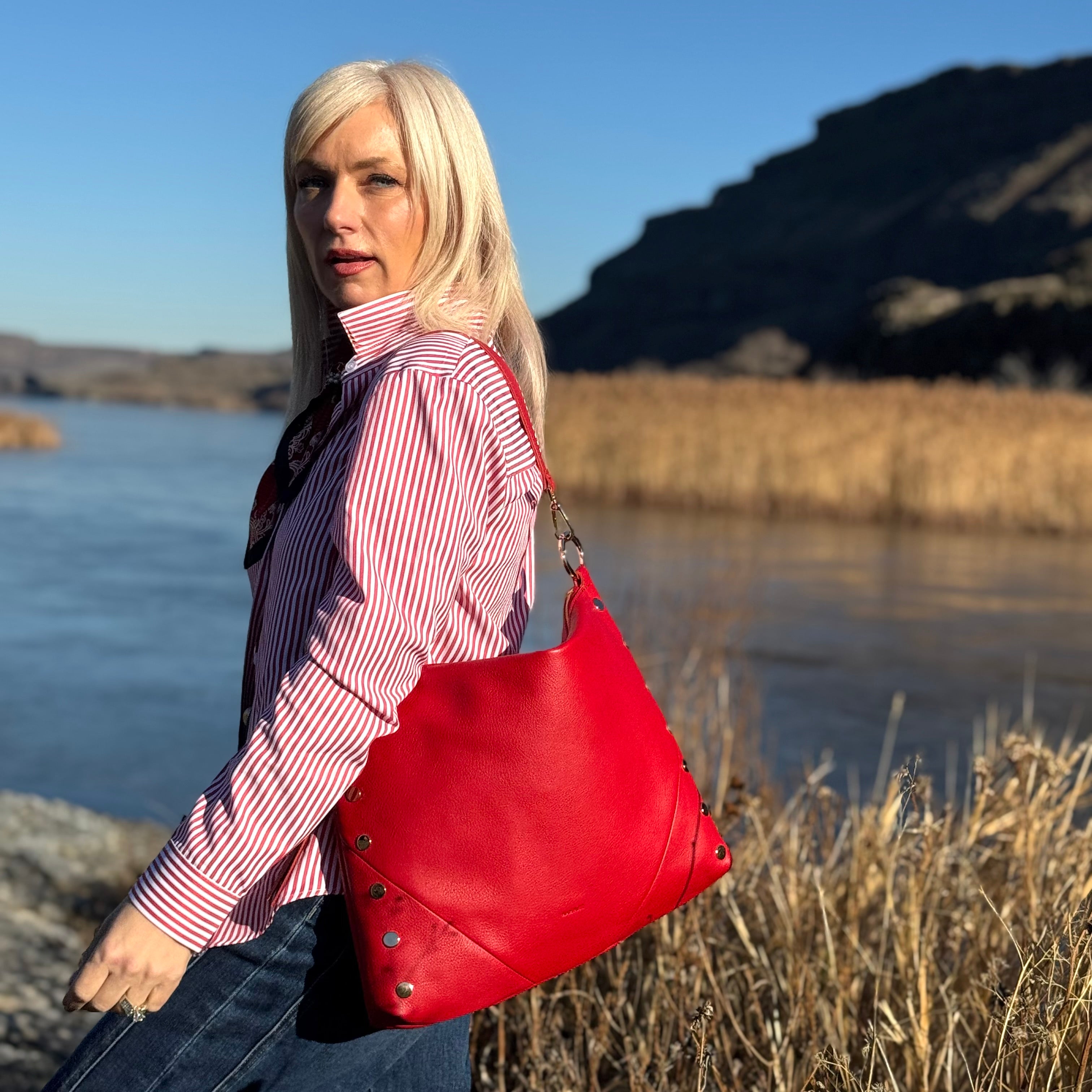 Hammitt Kyle Lrg Chili Red/Gold