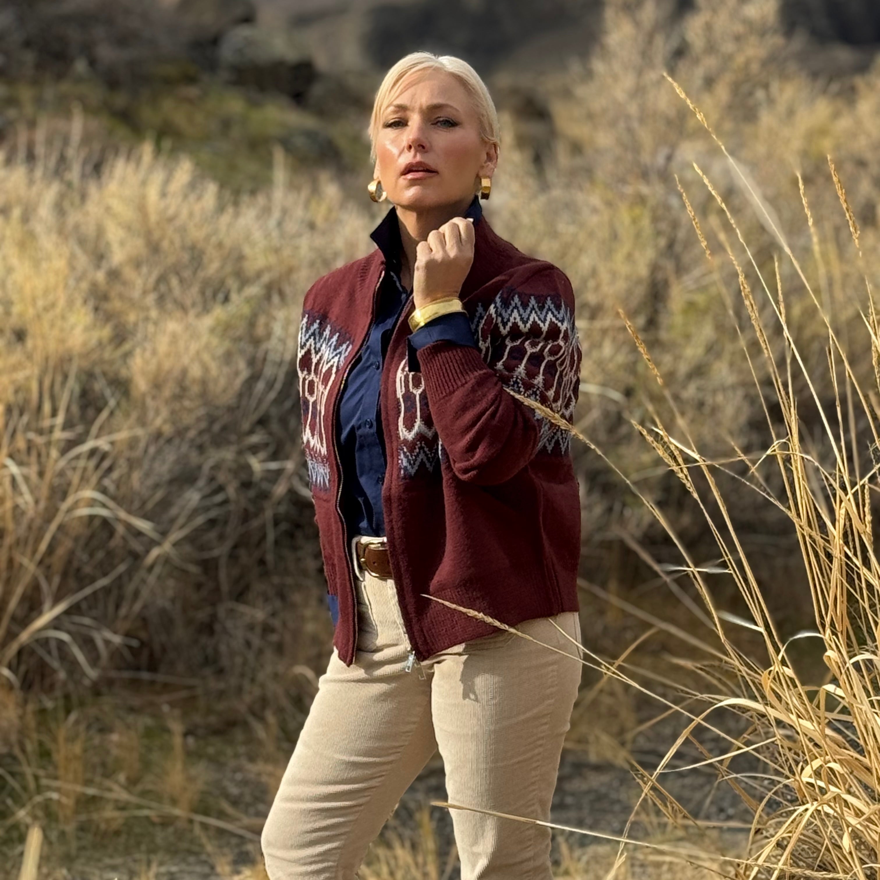 The Maroon Mesa Cardigan