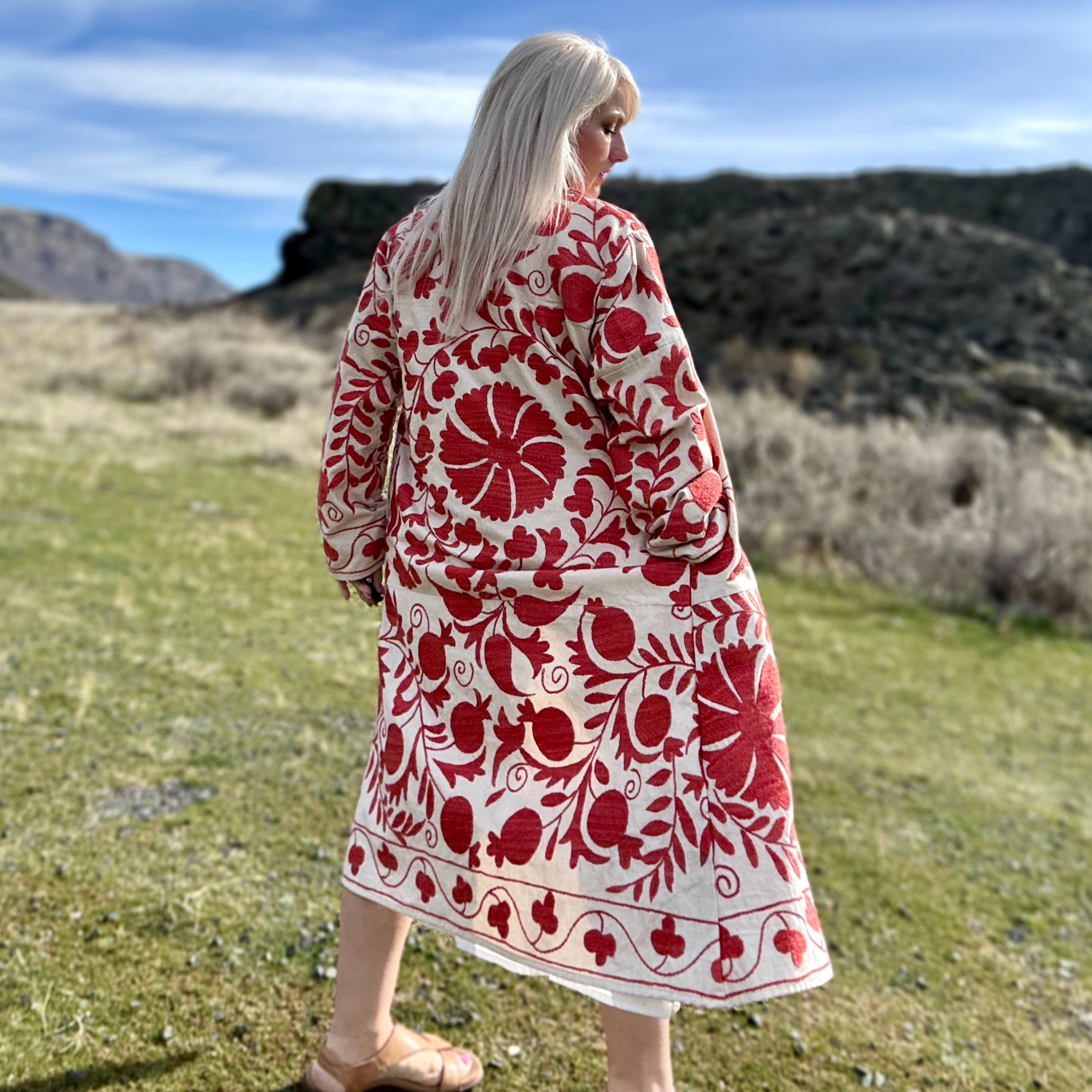 GUL COAT - Suzani Embroidered From UzbekistanLarge