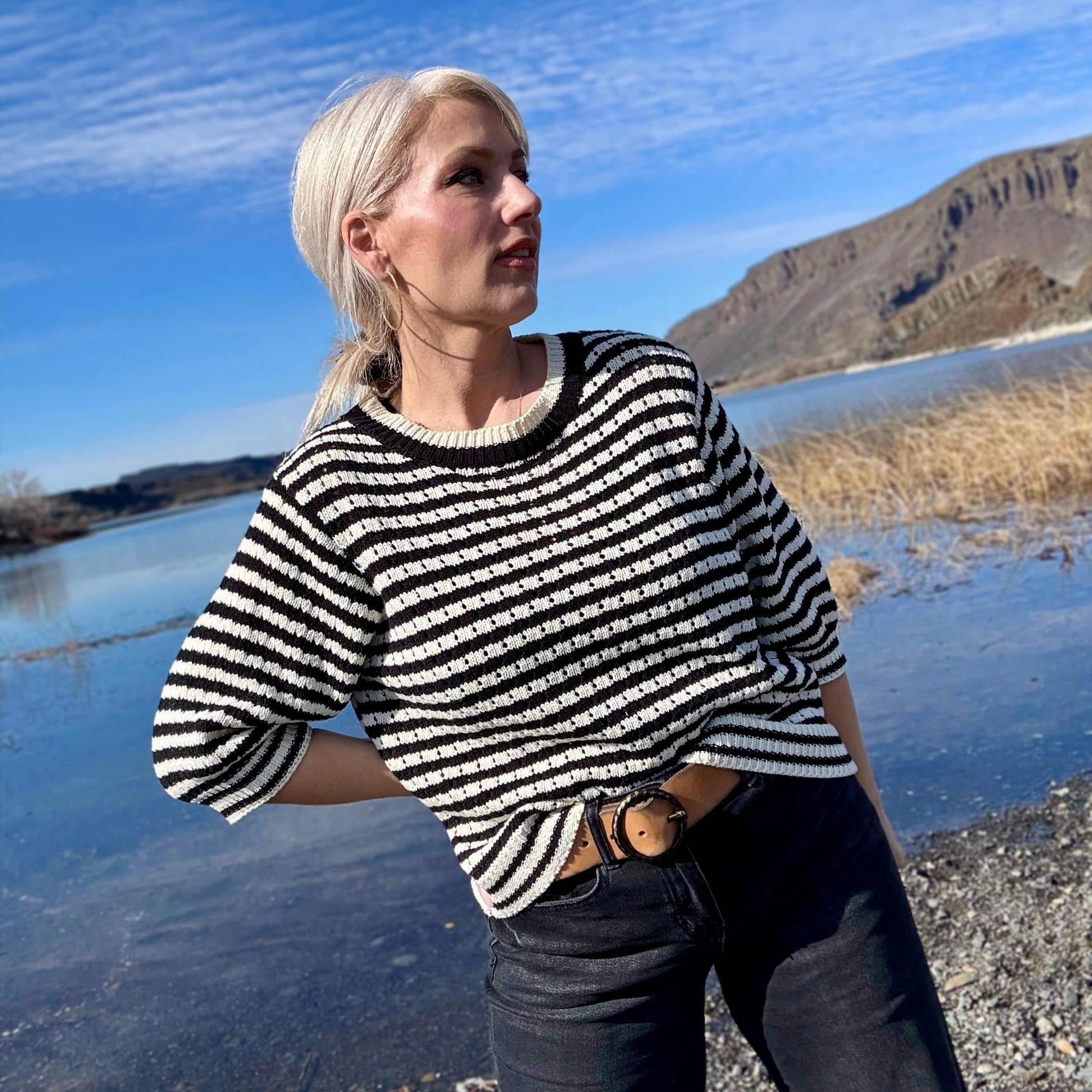 Coastal Stripe Knit Sweater