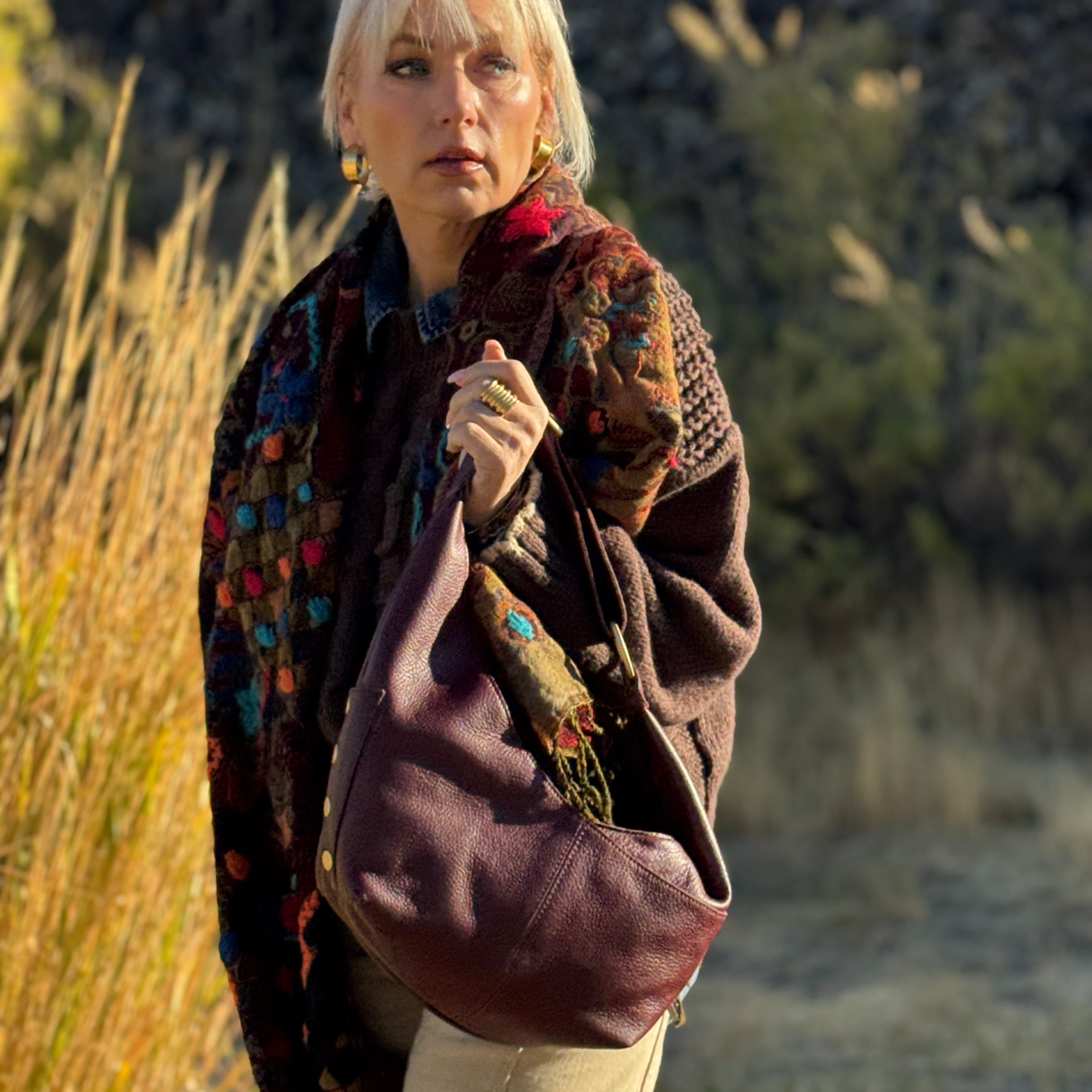 Hammitt Tom Medium Cherrywood Pebble/Brushed Gold (Copy)