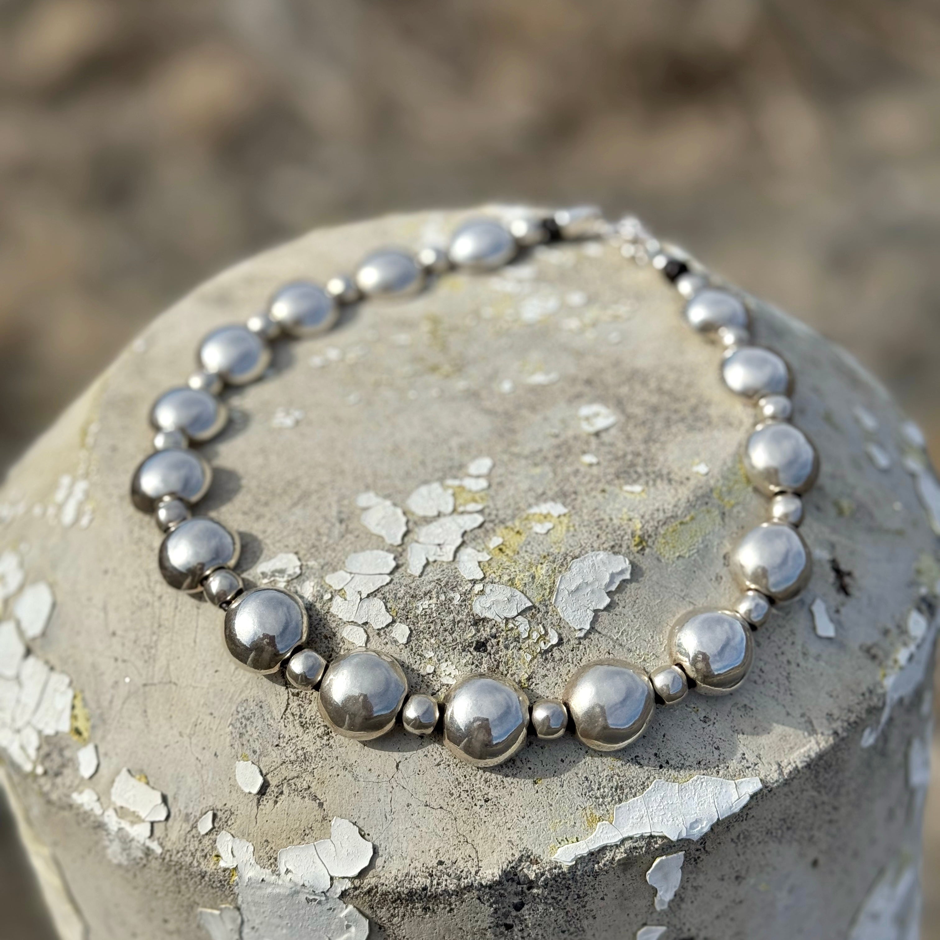 Uno De 50 Sterling silver-plated bead combination pendant