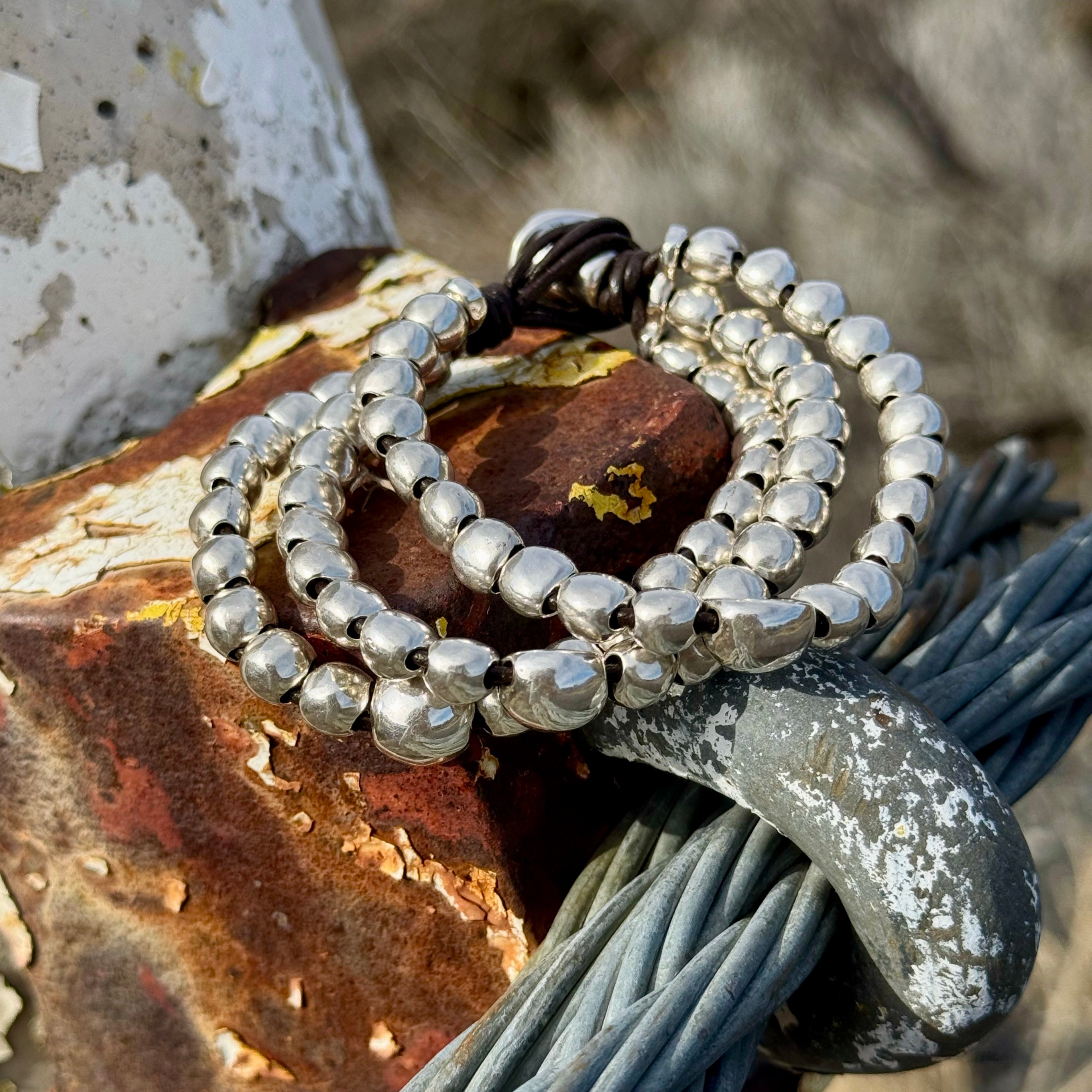 Uno De 50 Three Strand Bracelet