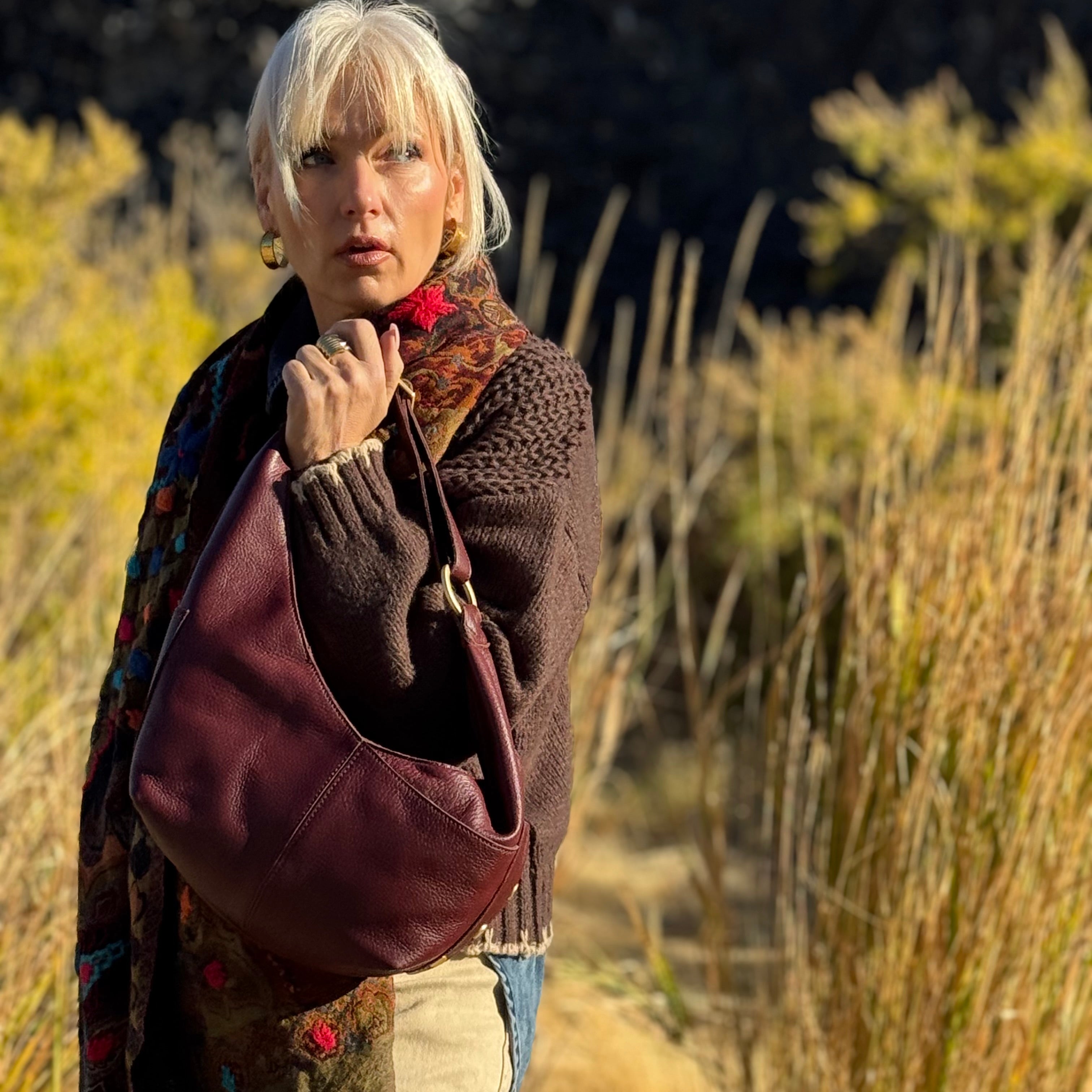 Hammitt Tom Medium Cherrywood Pebble/Brushed Gold