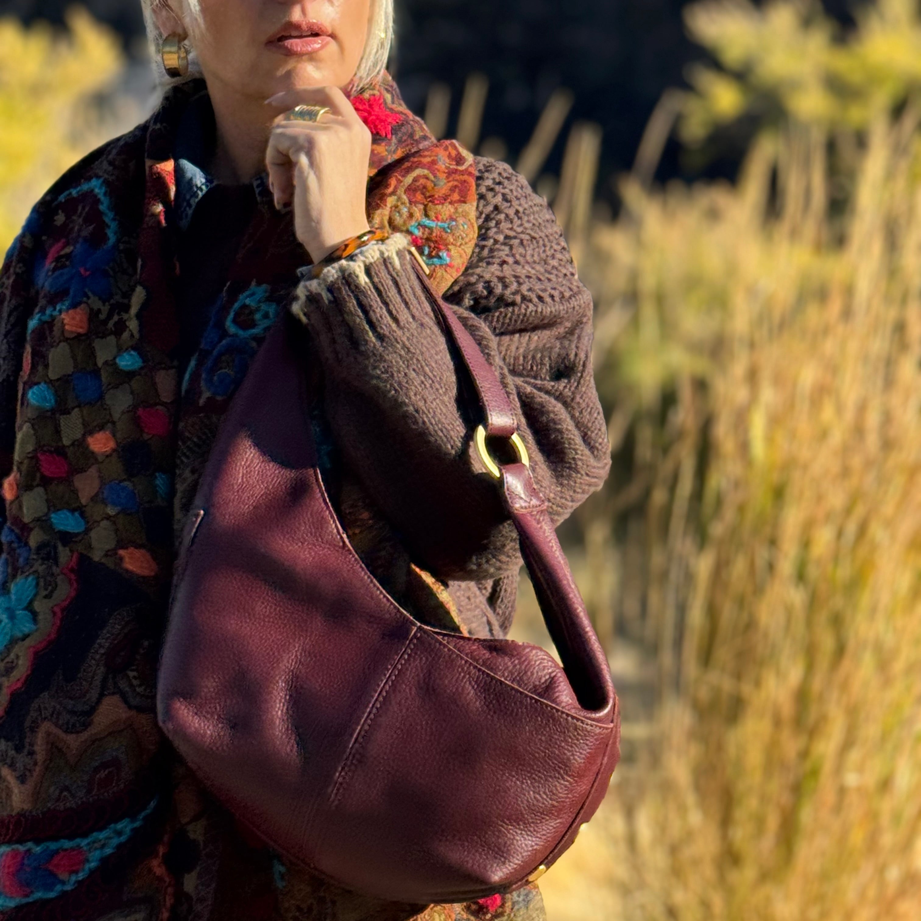 Hammitt Tom Medium Cherrywood Pebble/Brushed Gold (Copy)