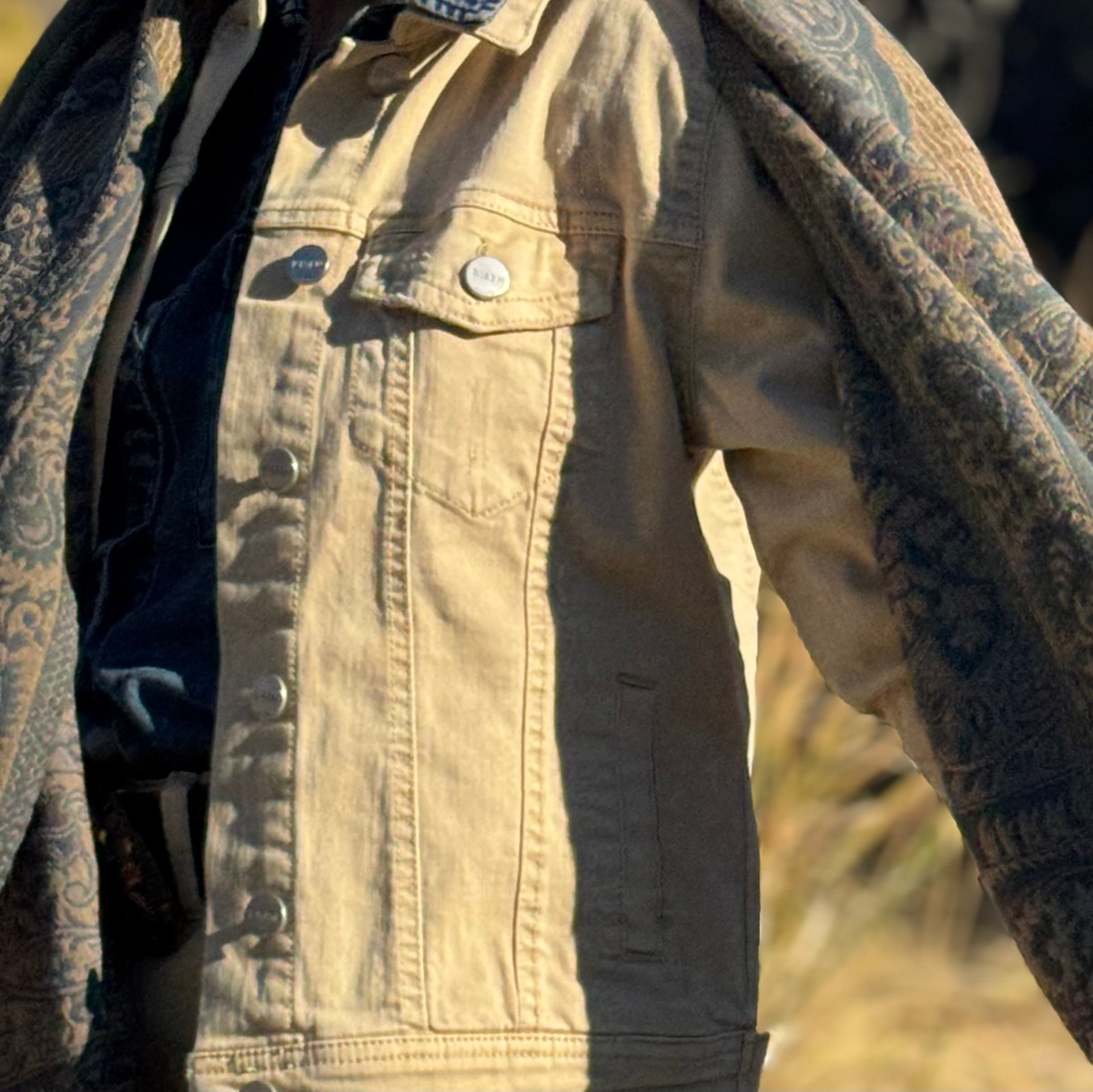 Sandstone Stretch Denim Jacket