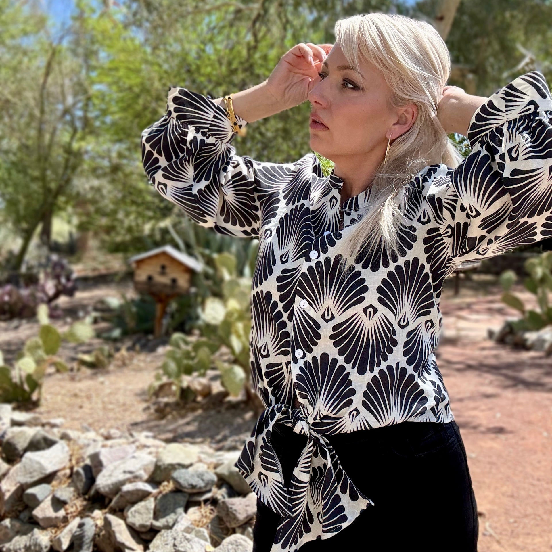 Stephanie Tie Front Top