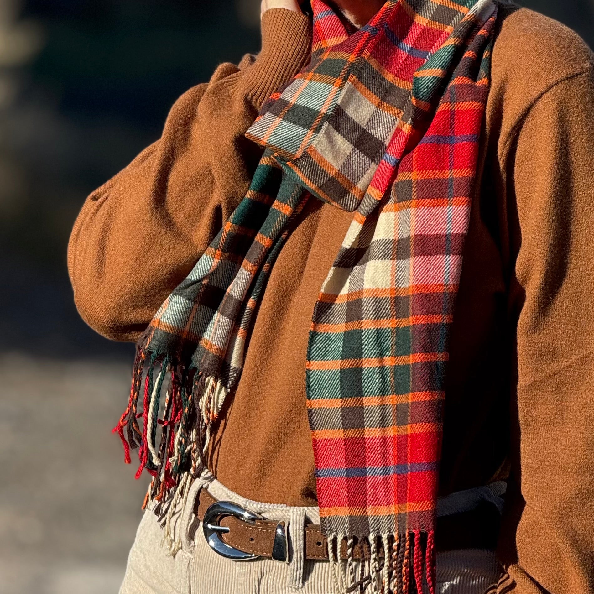 OXFORD PLAID SCARF Sienna