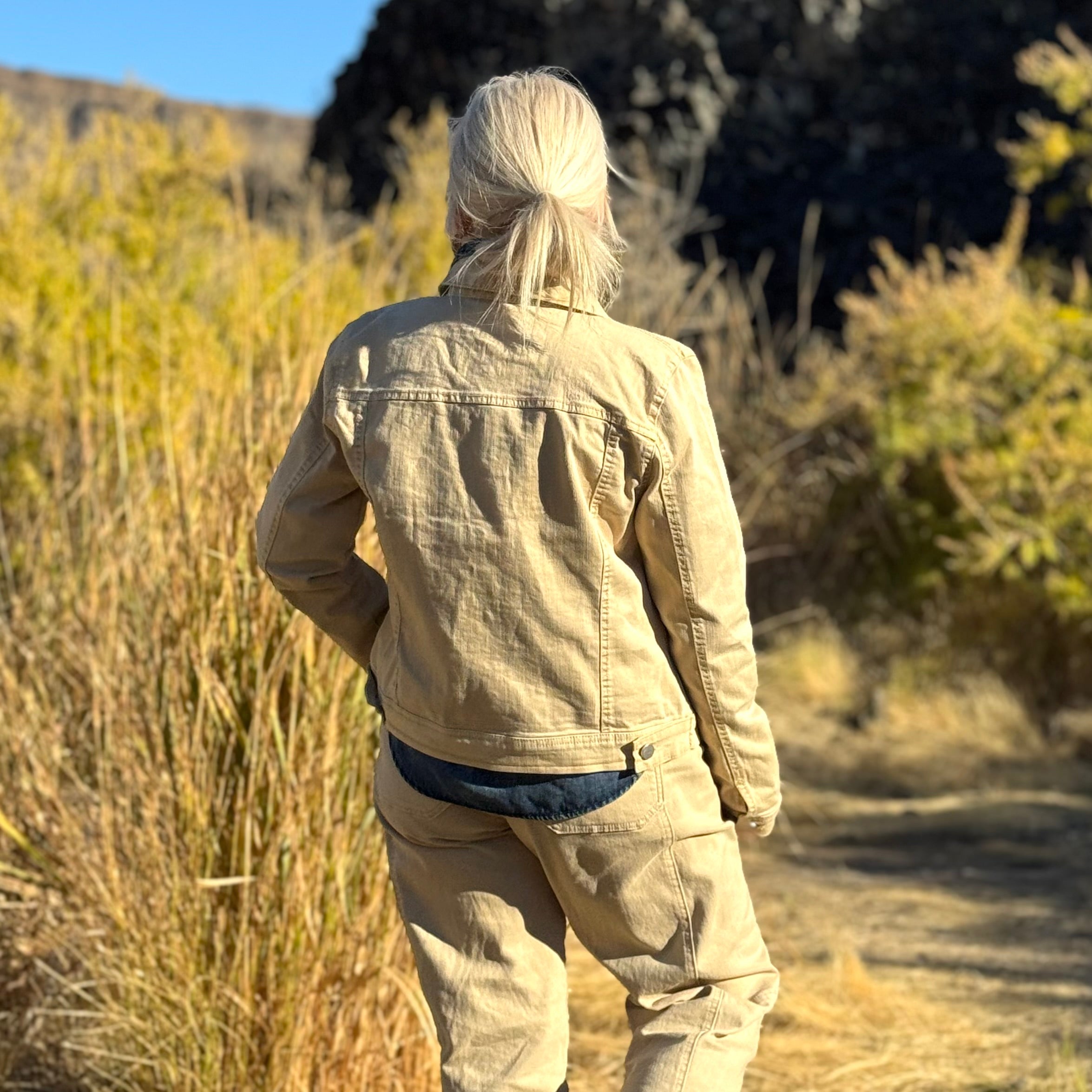 Sandstone Stretch Denim Jacket