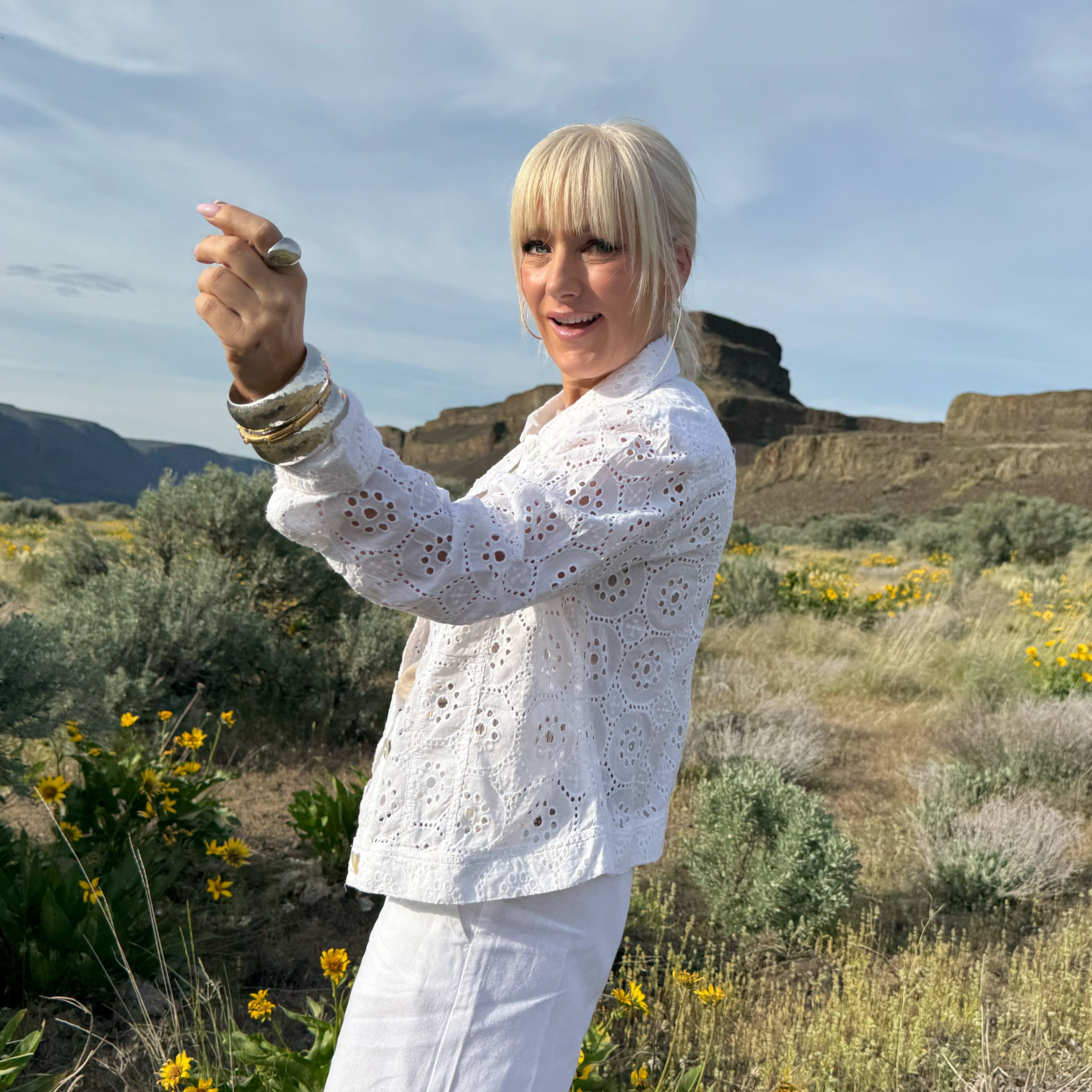 Calista Eyelet Jacket