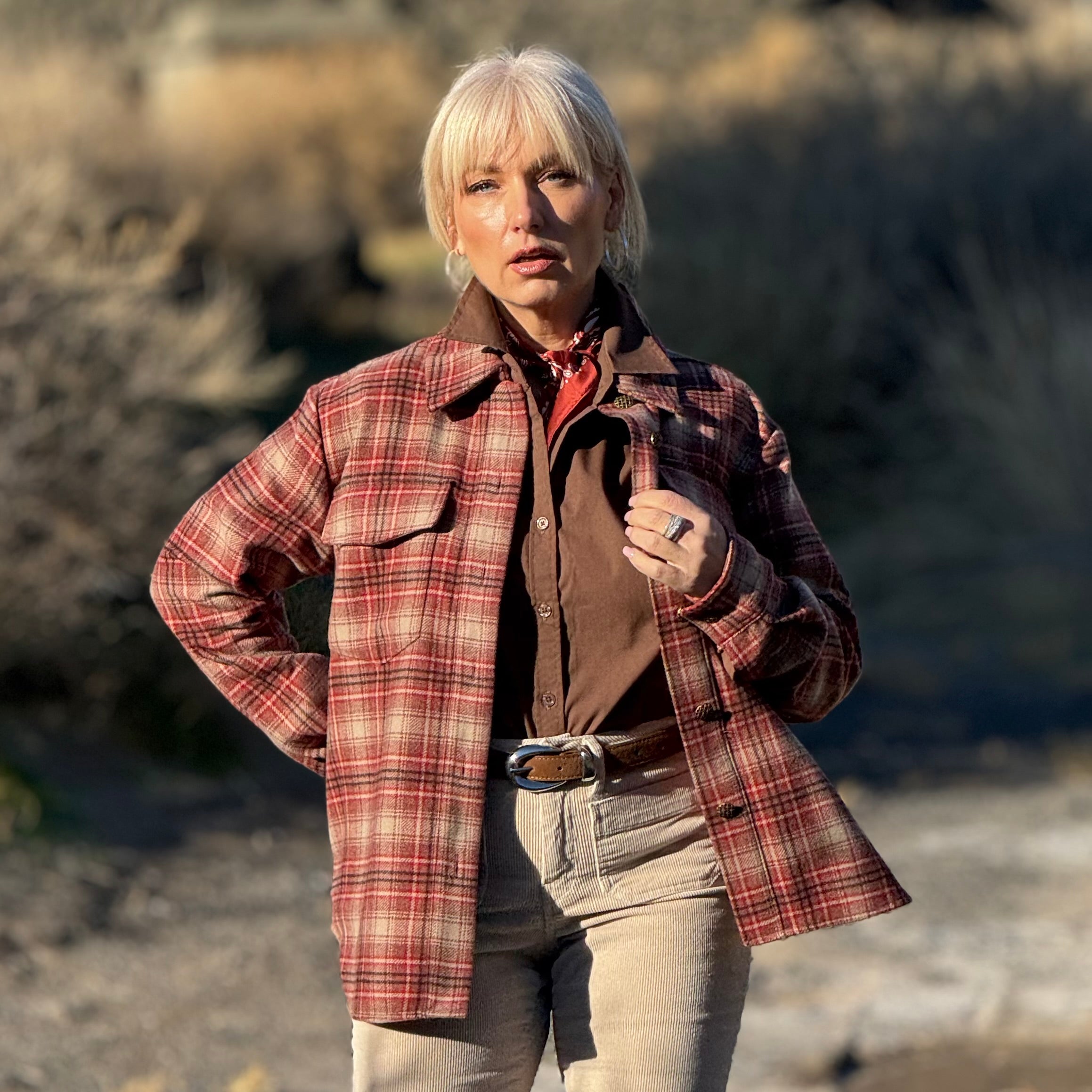 Silver Sage Rustic Check Jacket