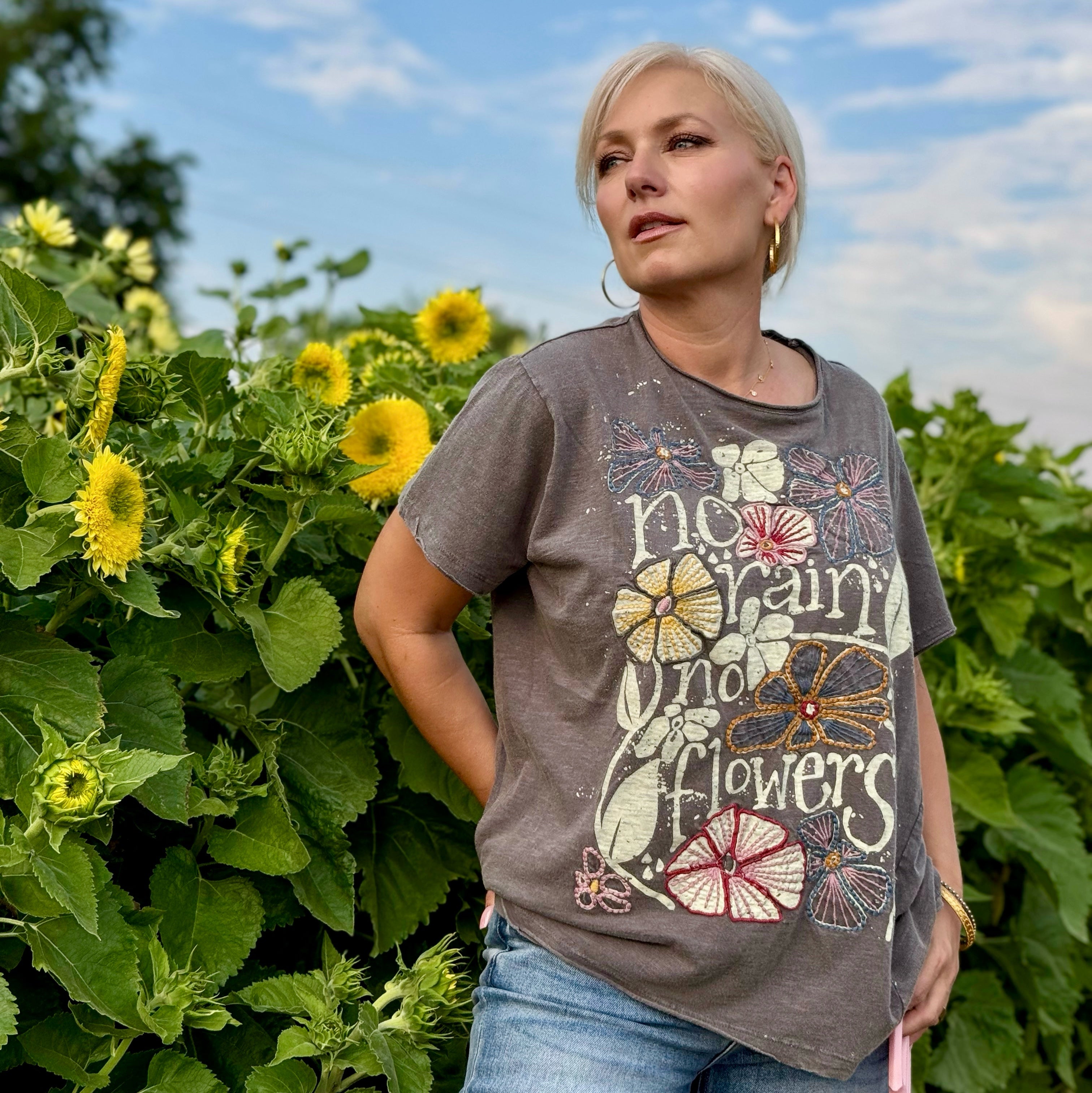 No Rain-No Flowers Tee