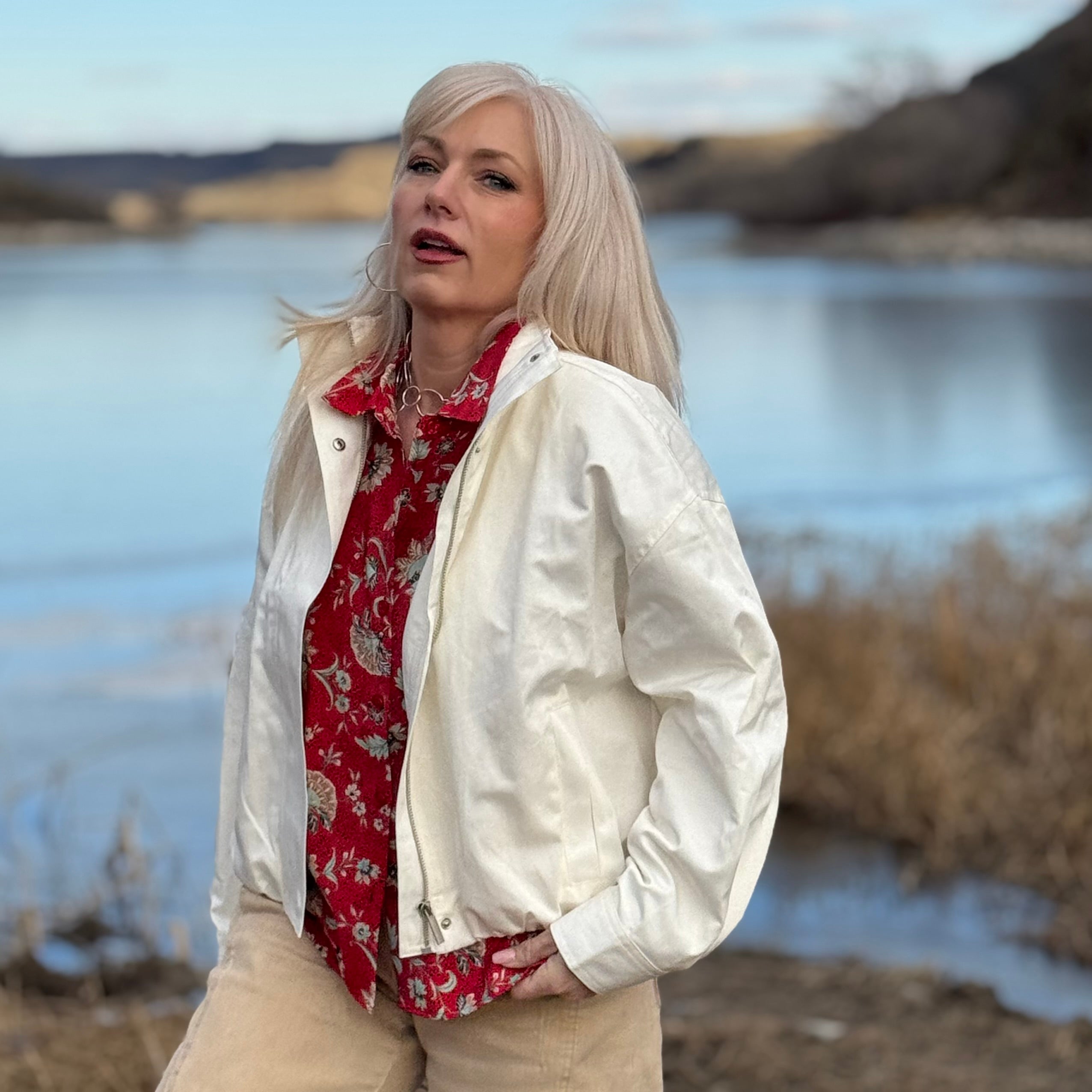 North Shore Cropped Trench Jacket Ivory