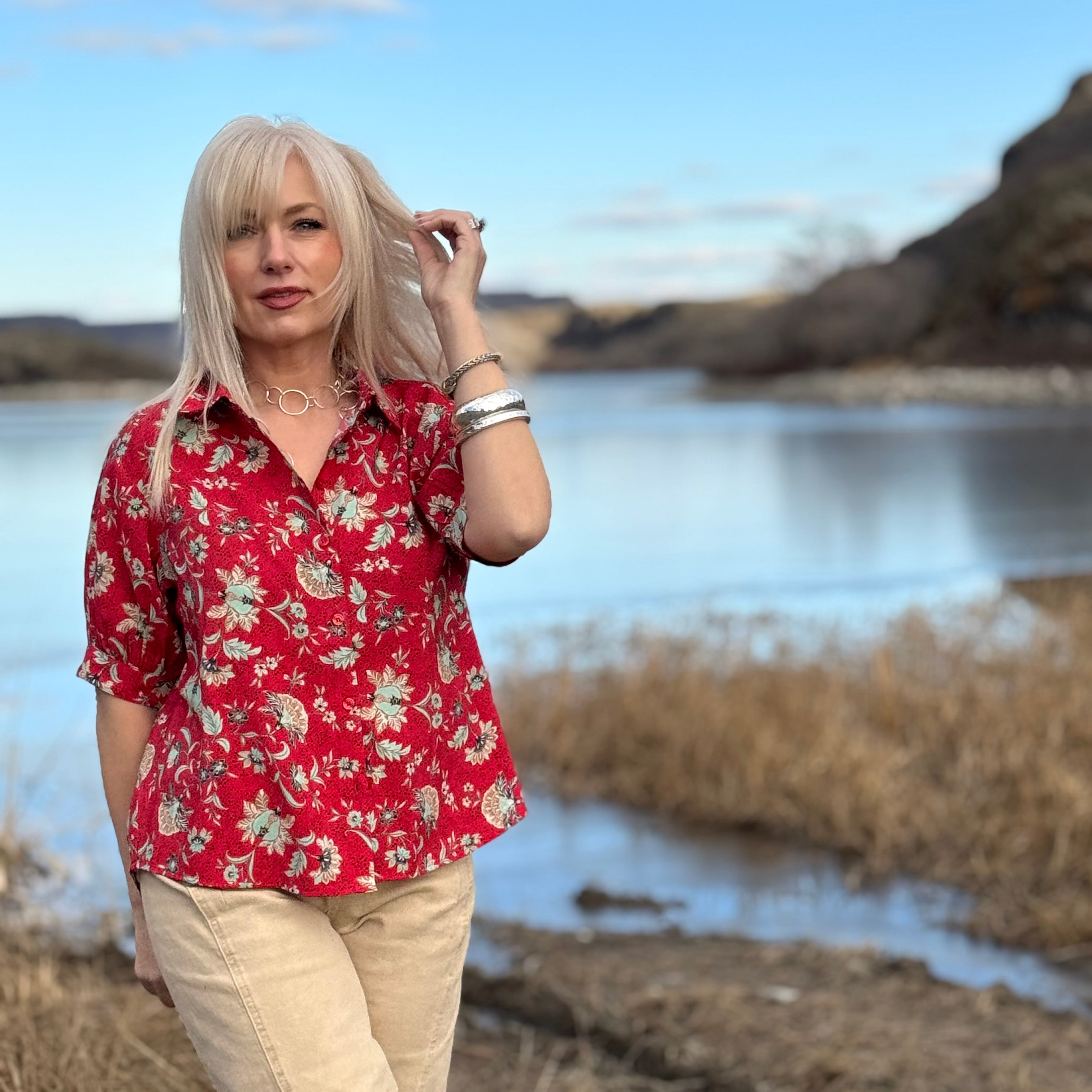 Desert Rose Button Up