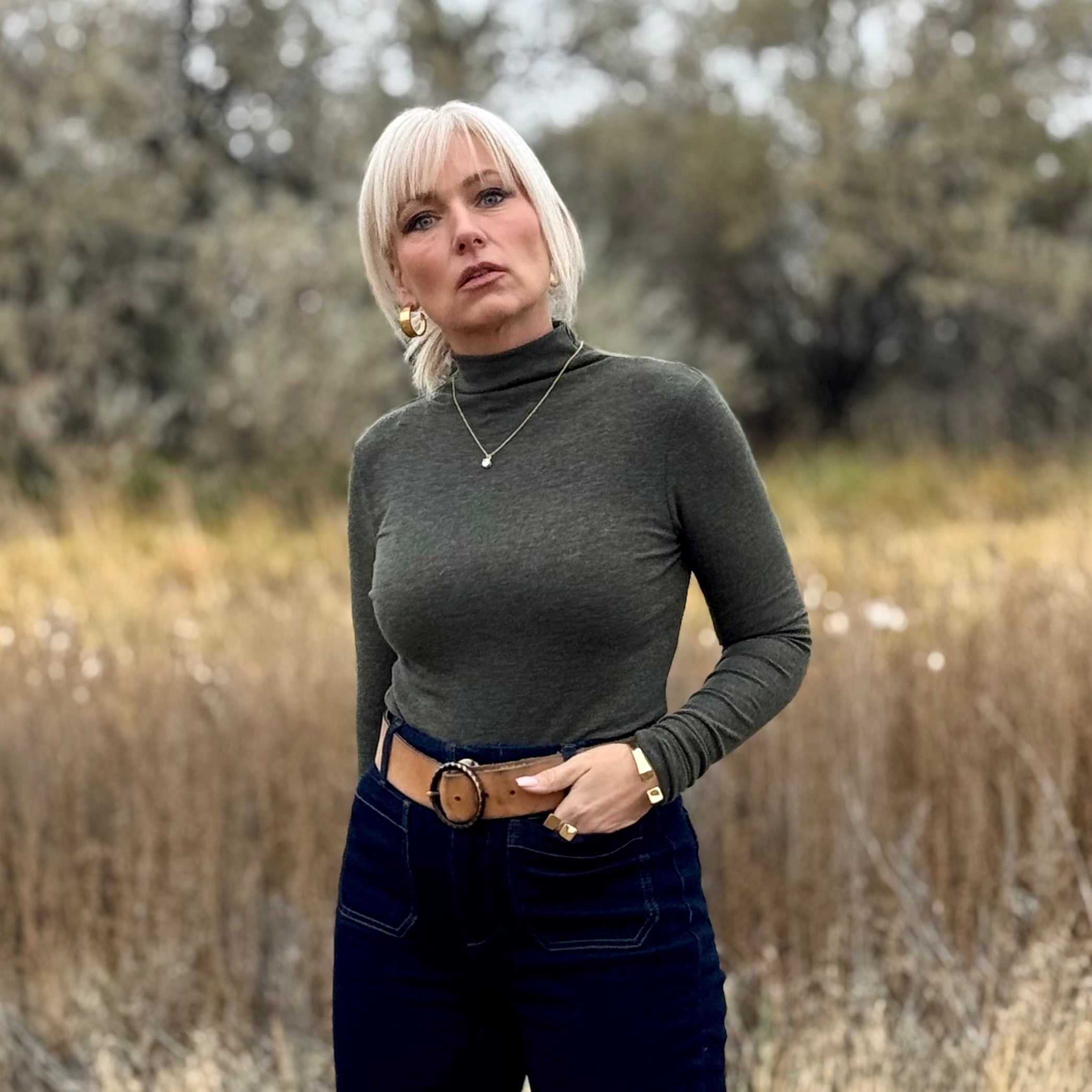 MARCELLA KNIT MOCKNECK Forrest Laurex