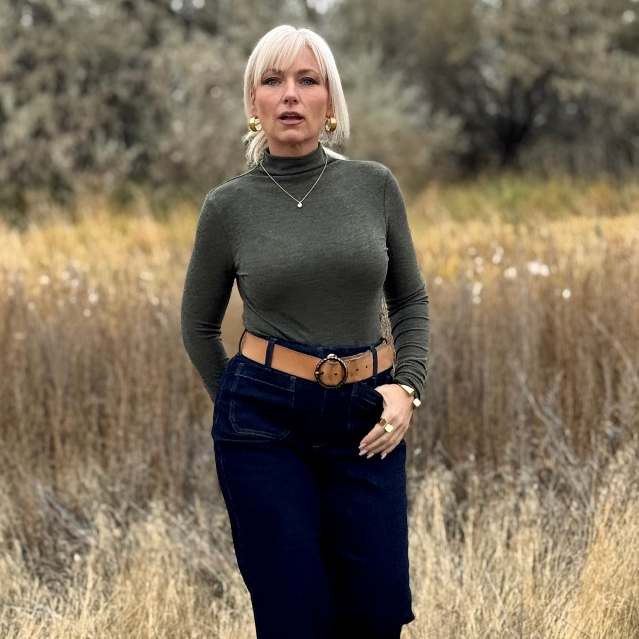 MARCELLA KNIT MOCKNECK Forrest Laurex