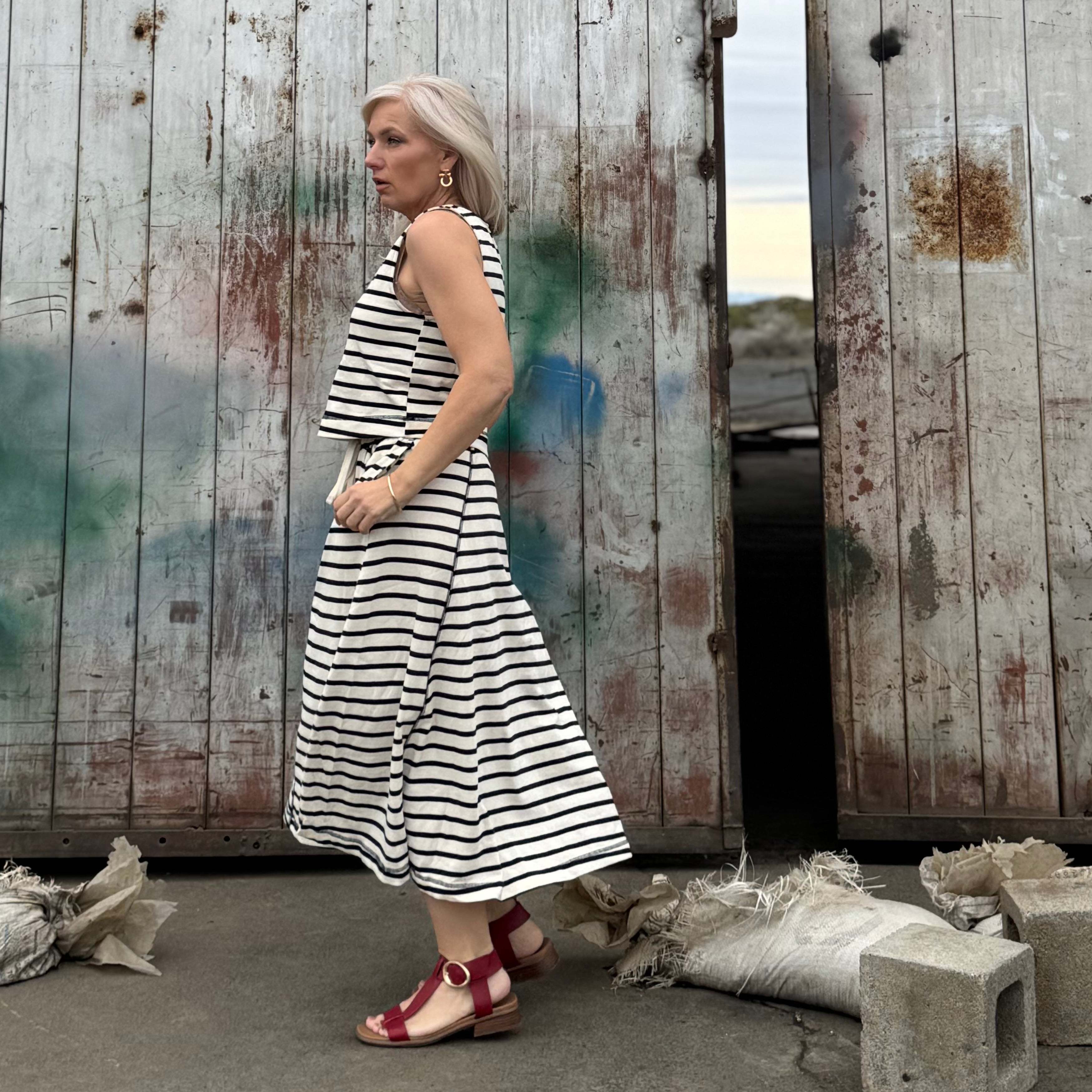 Coastal Harbor Stripe Skirt