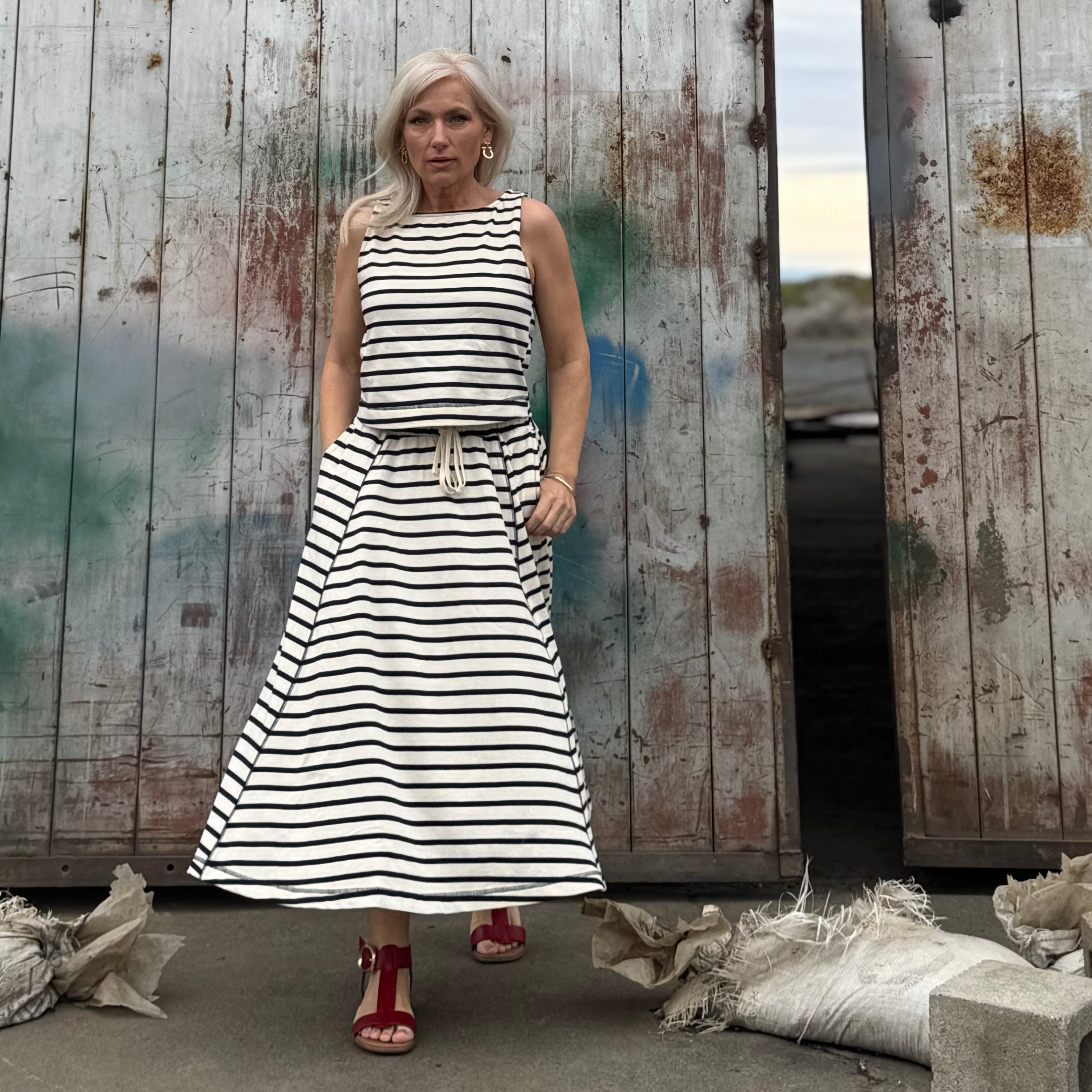 Coastal Harbor Stripe Skirt