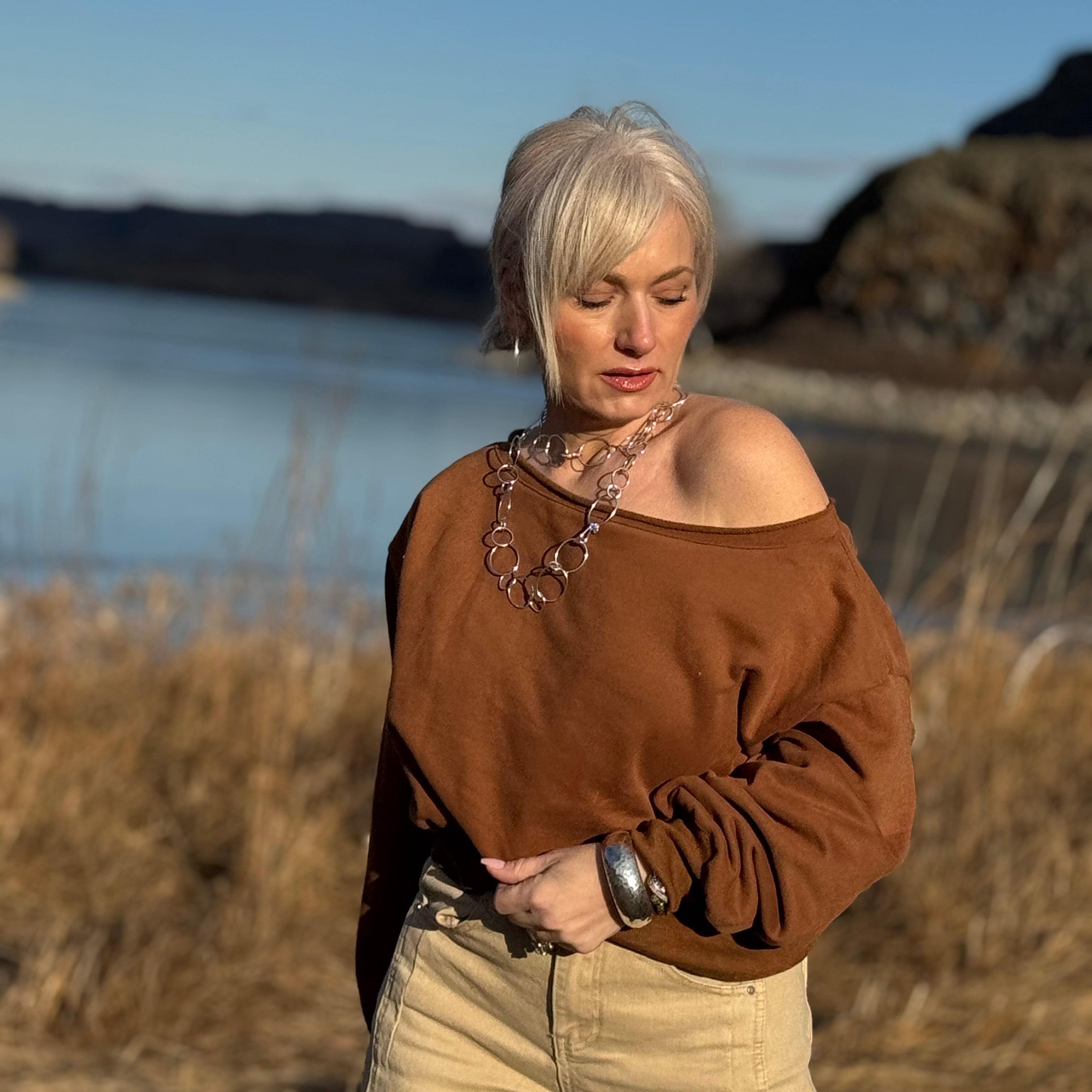 Soho Boatneck Pullover Camel