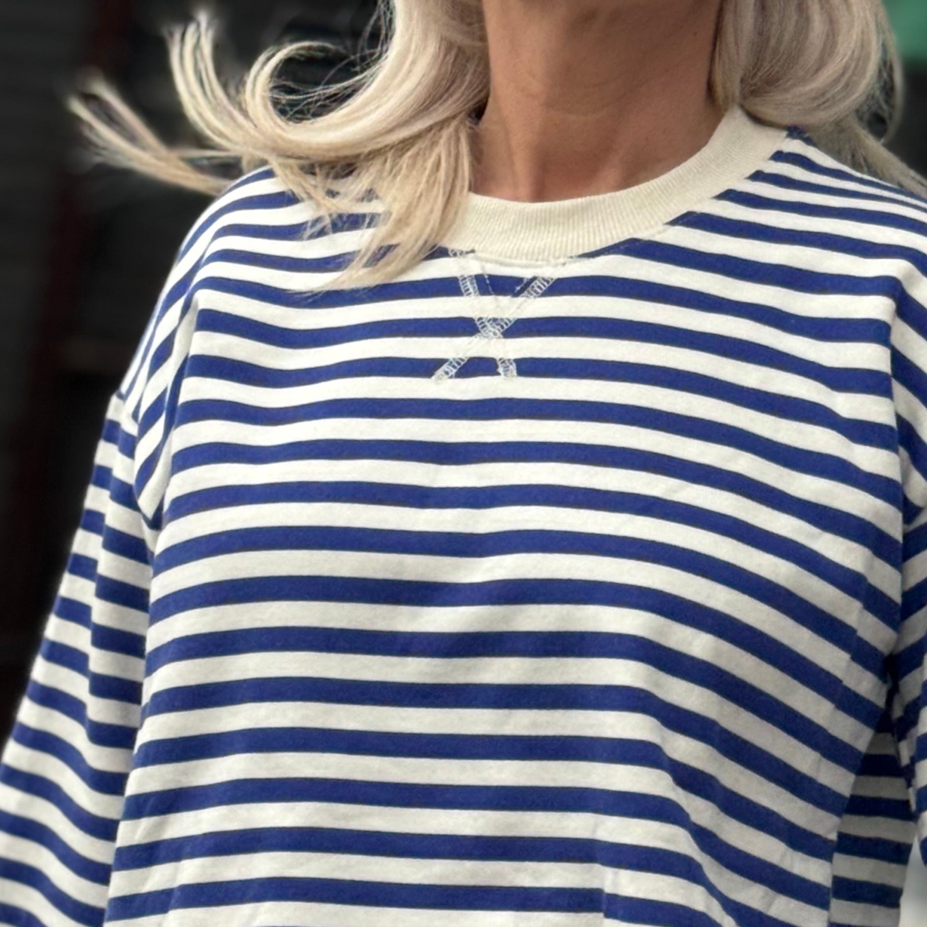 Harbor Stripe French Terry Pullover