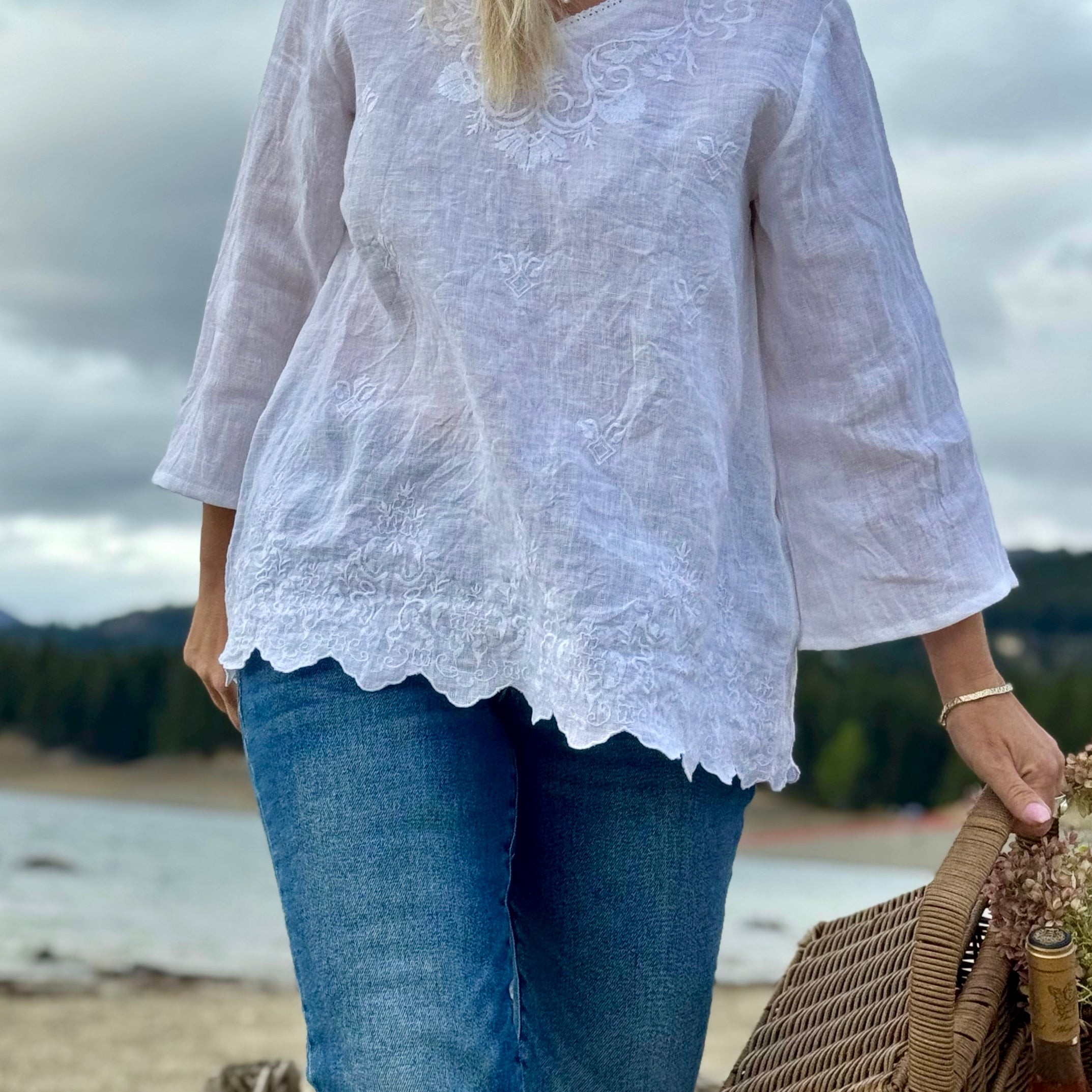 Lilia Linen Top