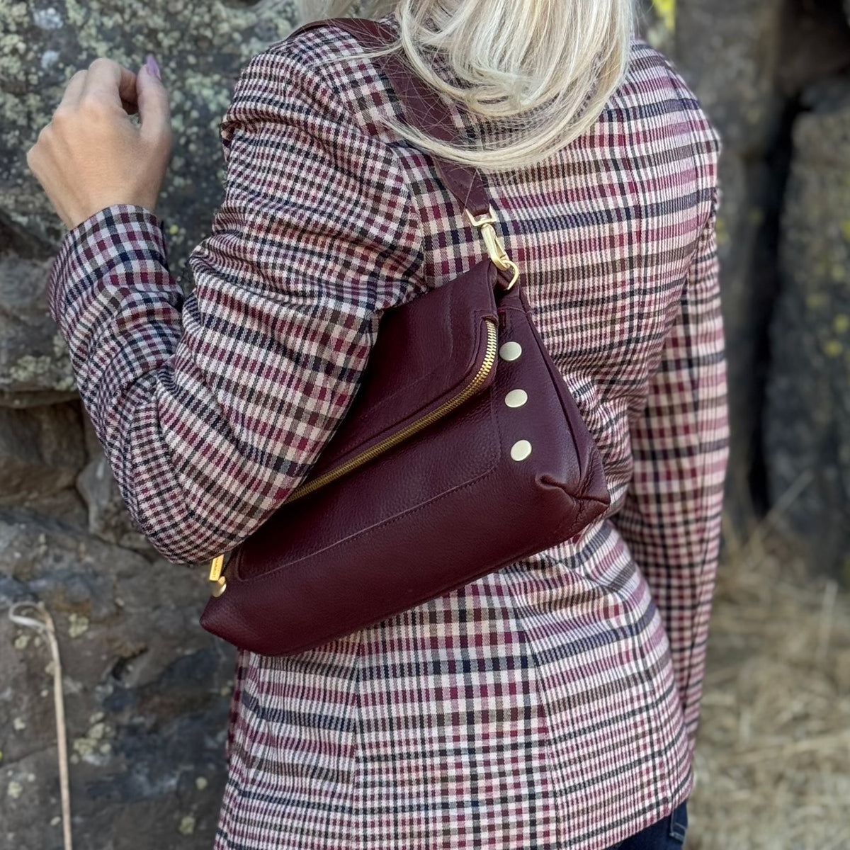 Hammitt Beverly Med Cherrywood Pebble/Brushed Gold