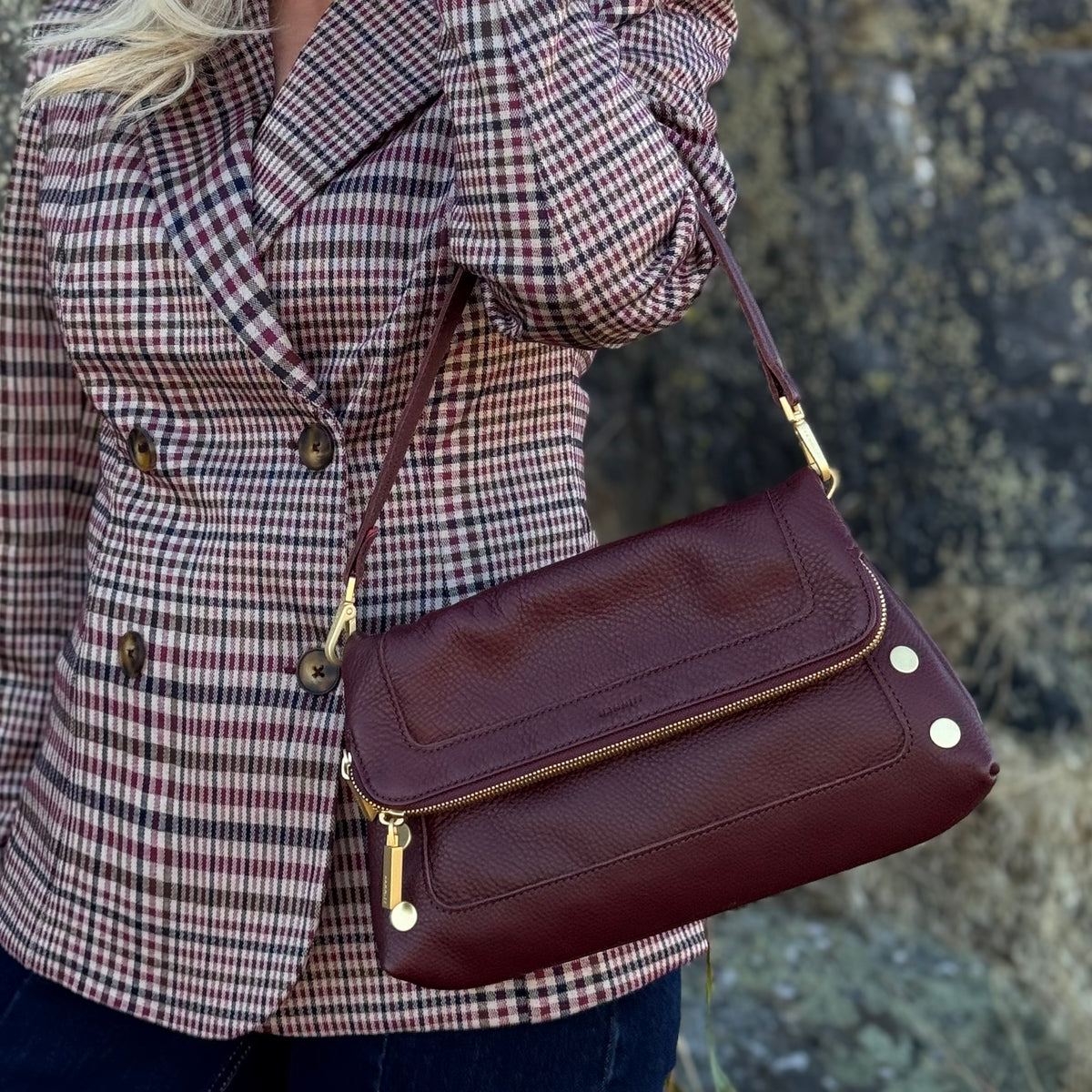 Hammitt Beverly Med Cherrywood Pebble/Brushed Gold