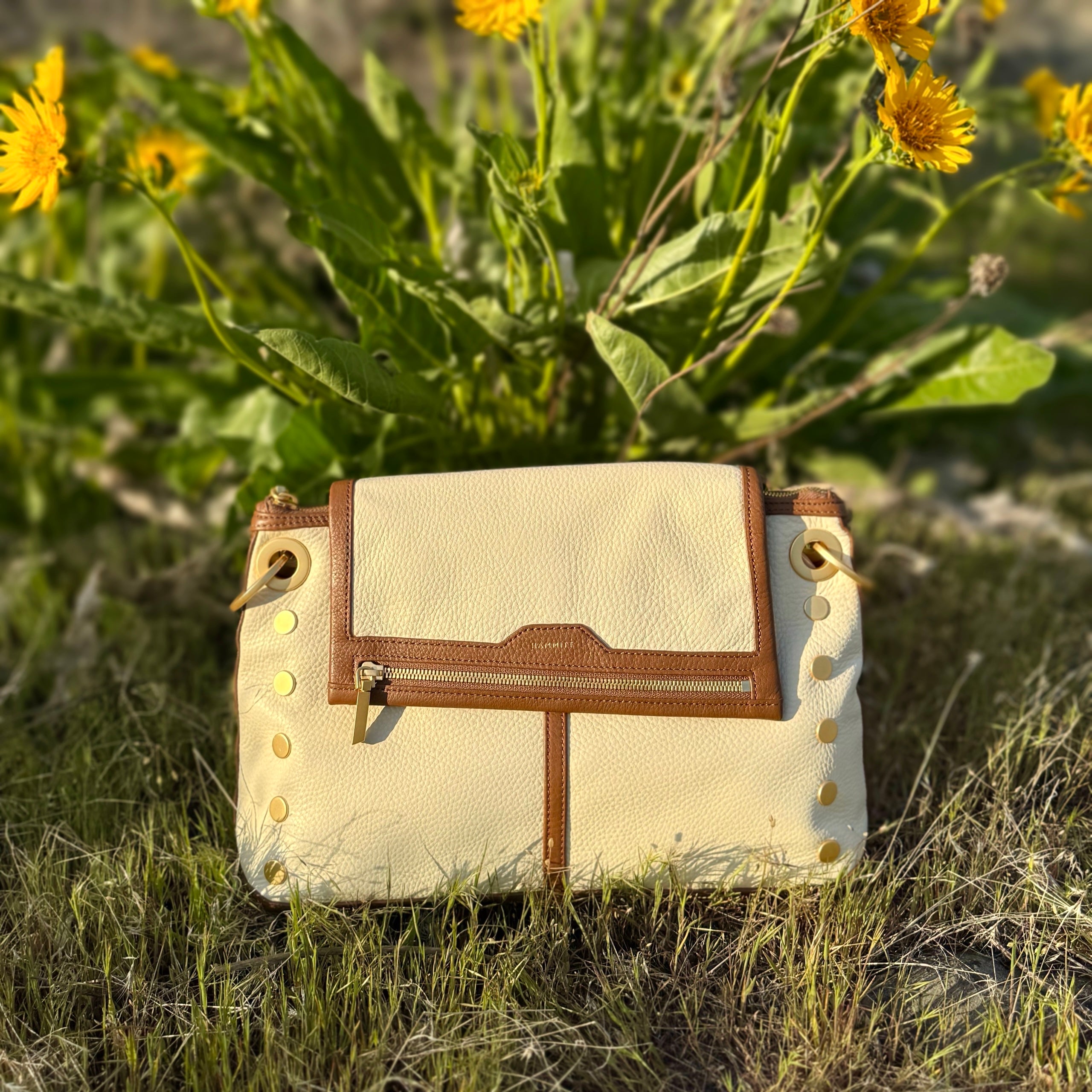 Hammitt VIP Grand Courtyard Cream/Brushed Gold