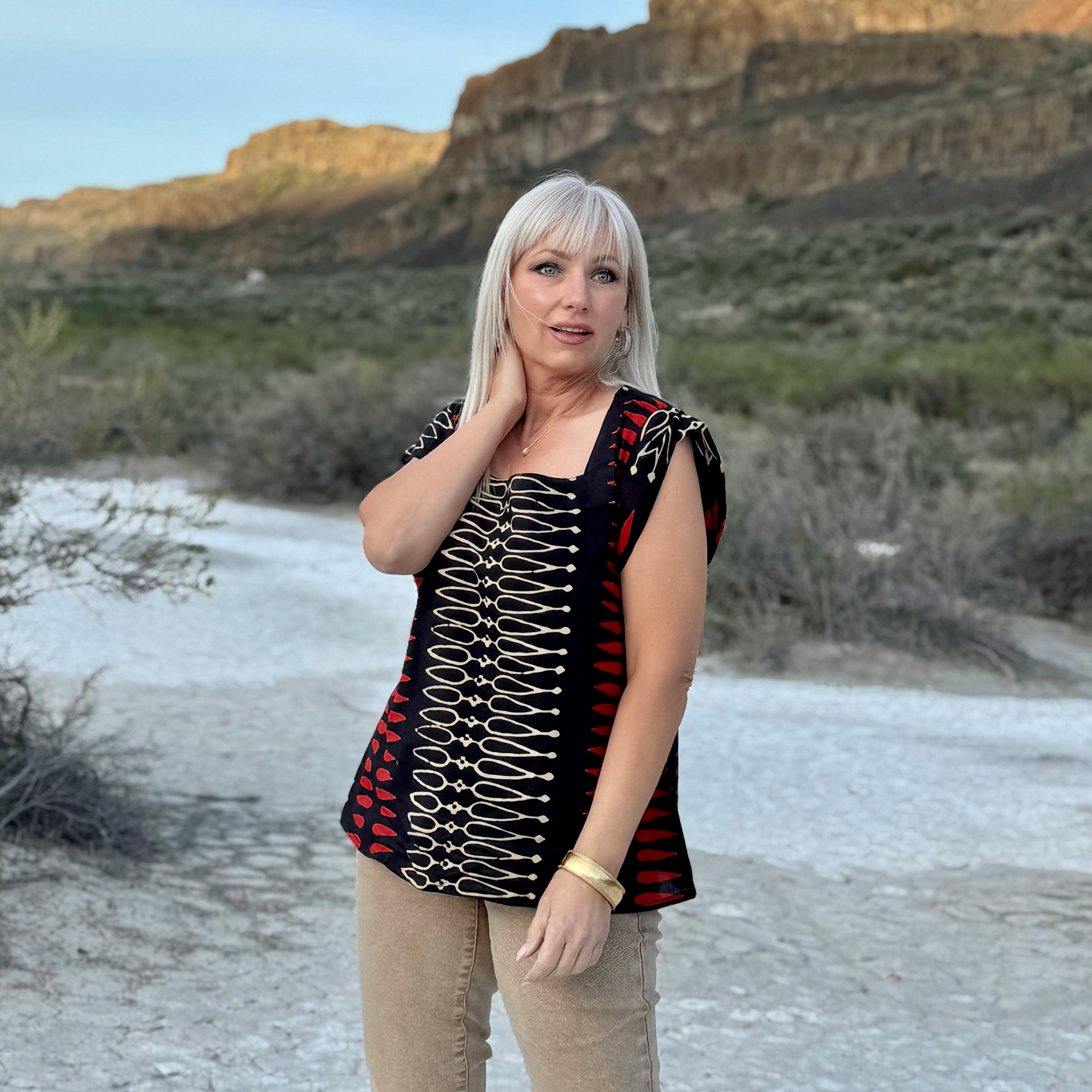 Yindi Square Neck Top