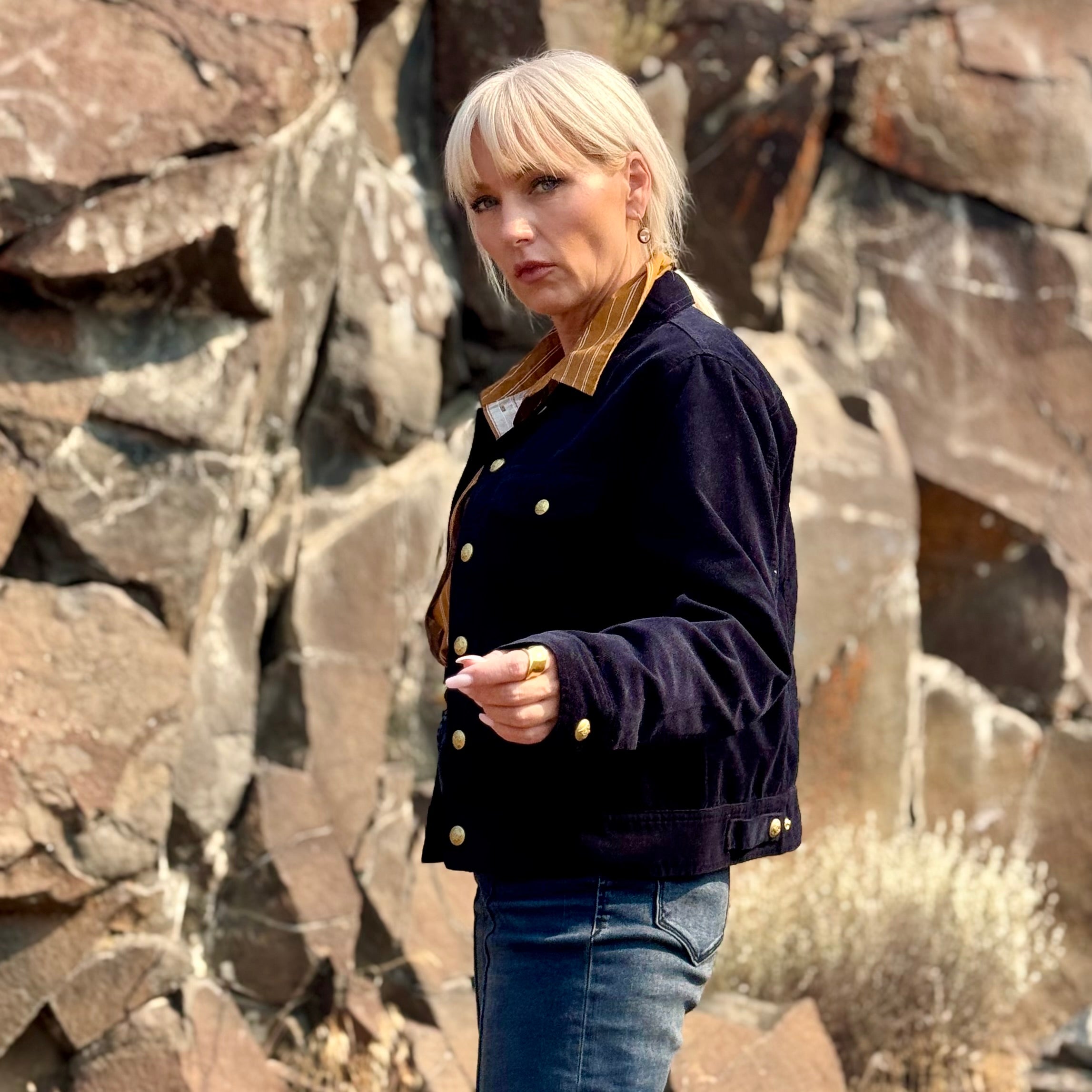 Montana Cord Jacket Navy