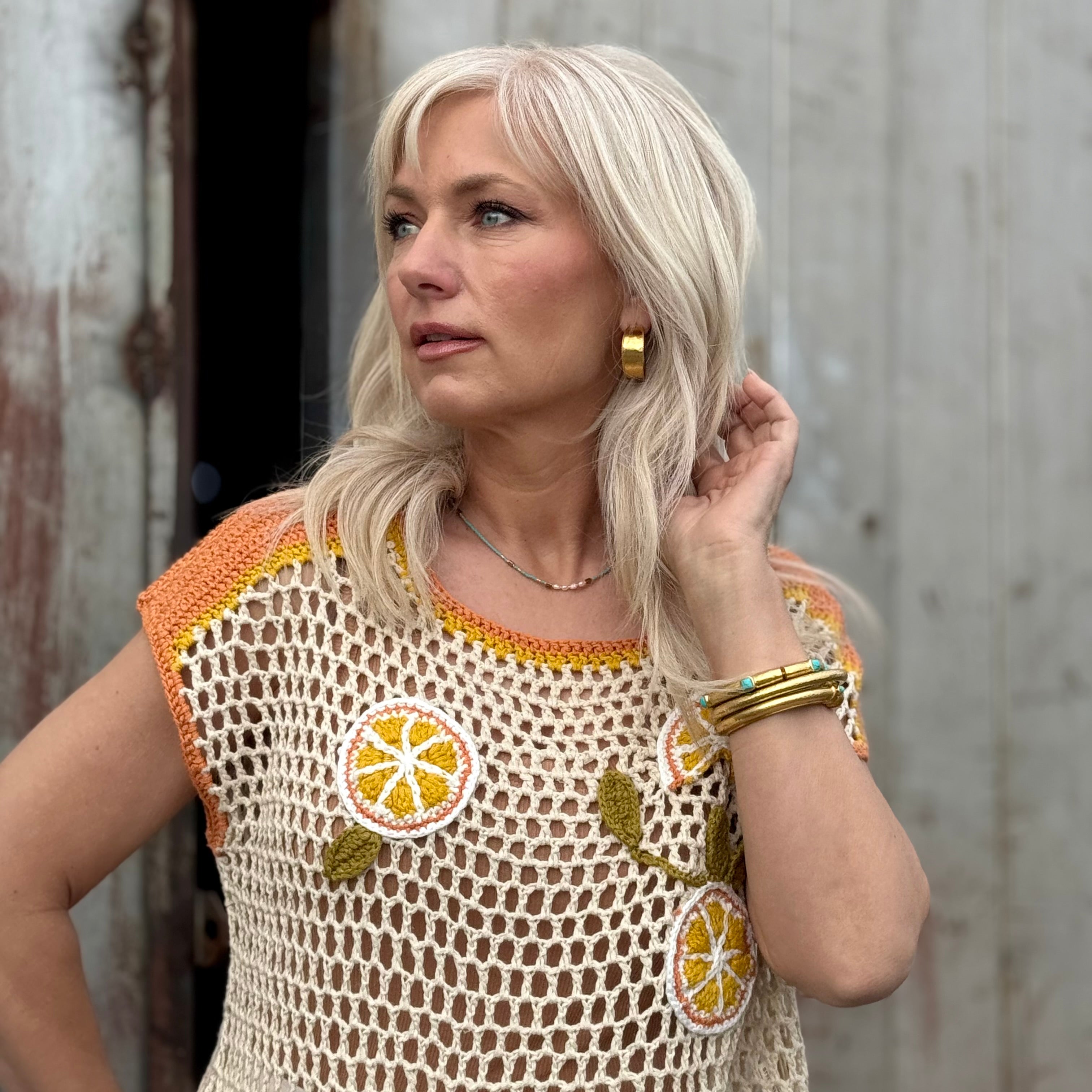 Sun-Kissed Citrus Crochet Top