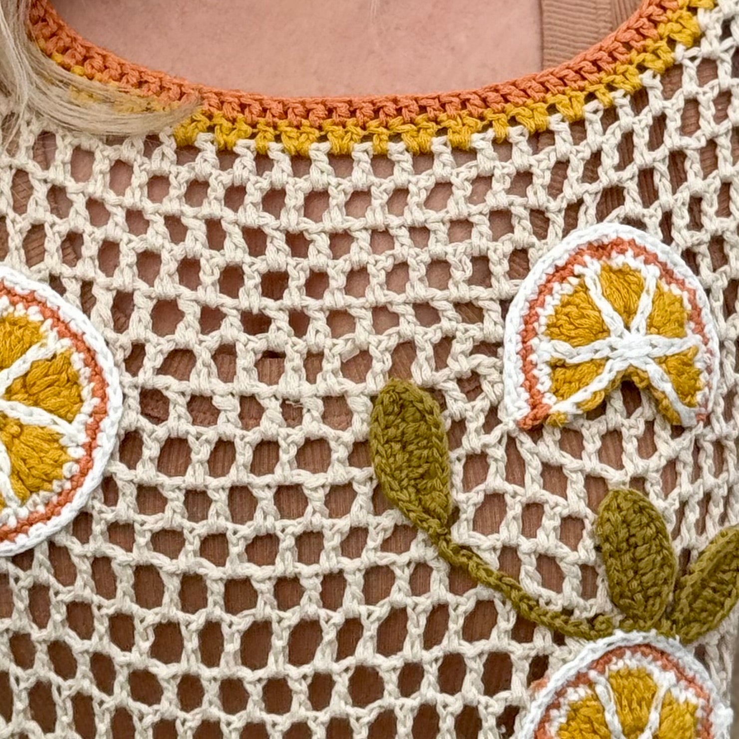 Sun-Kissed Citrus Crochet Top