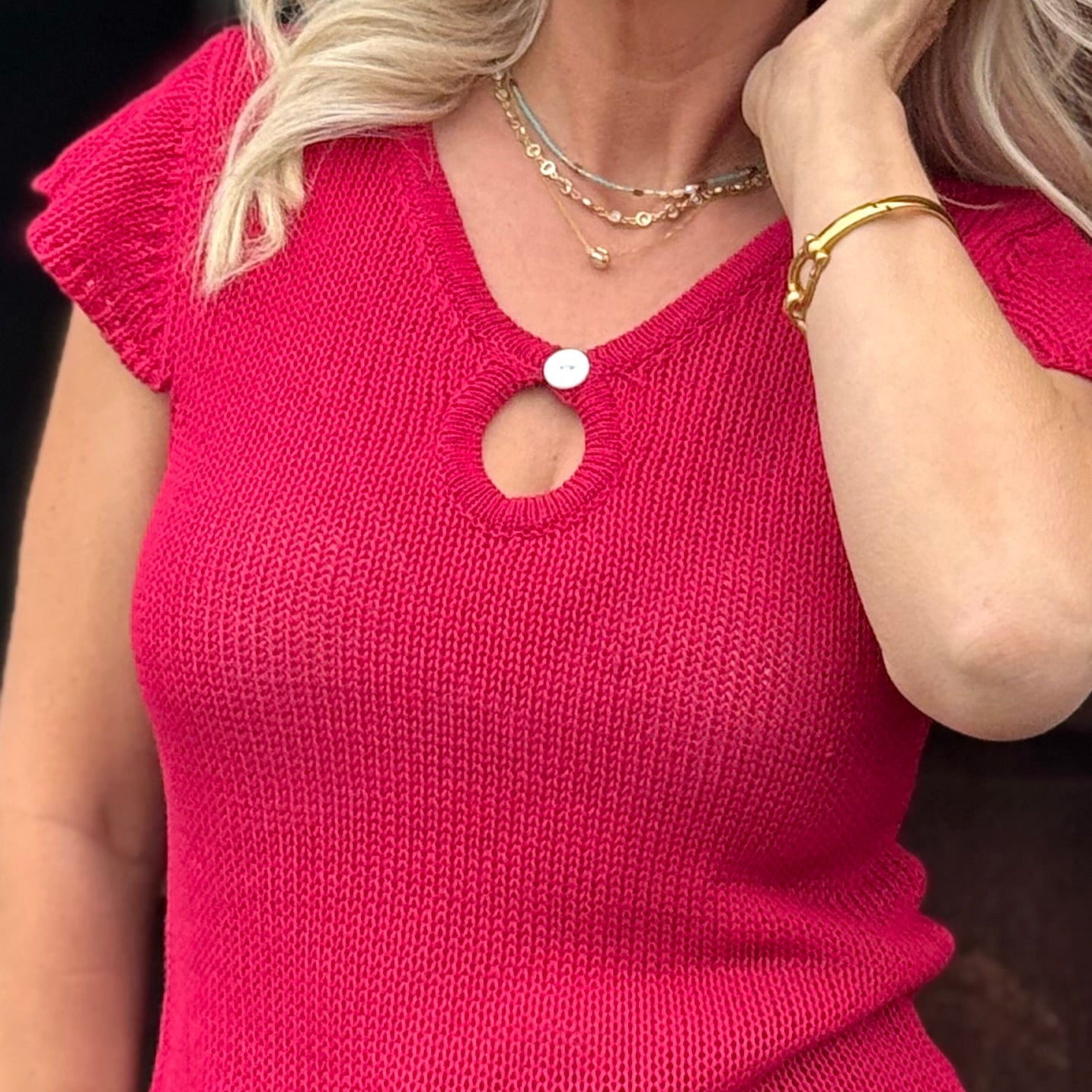 Scarlet Breeze Cotton Knit Top