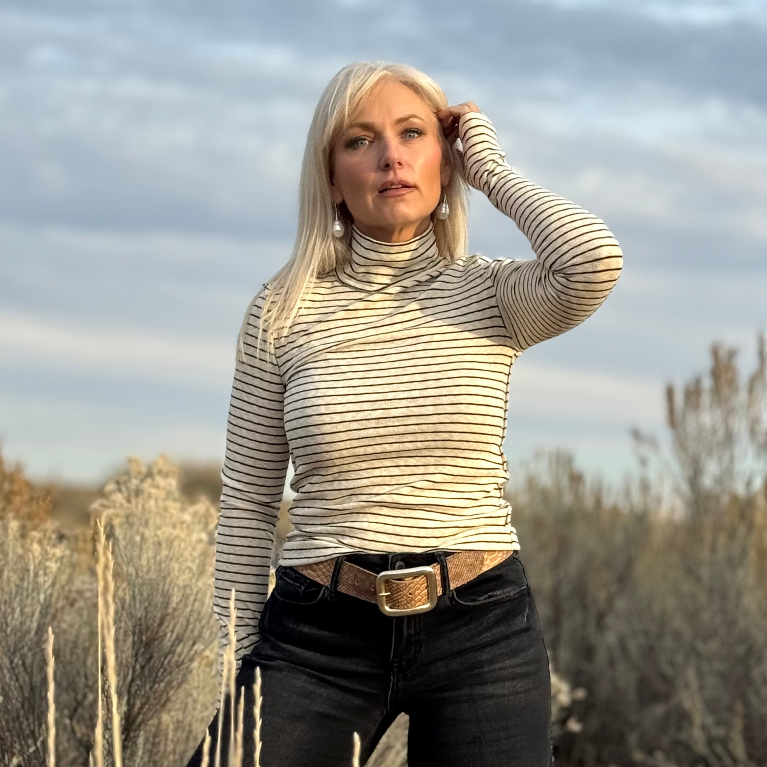 The Rowan Stripe Turtleneck