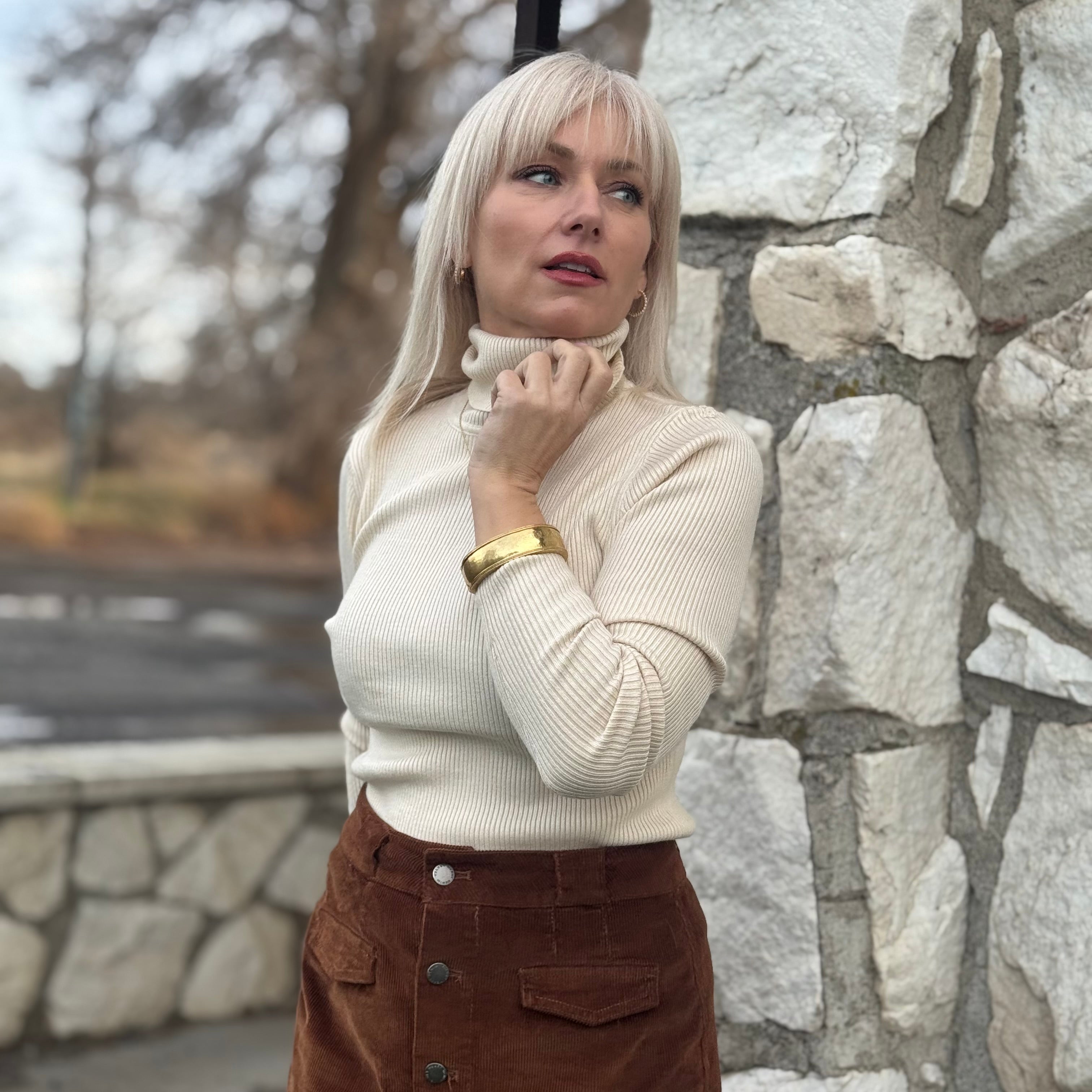 Ridge point Ribbed Turtleneck