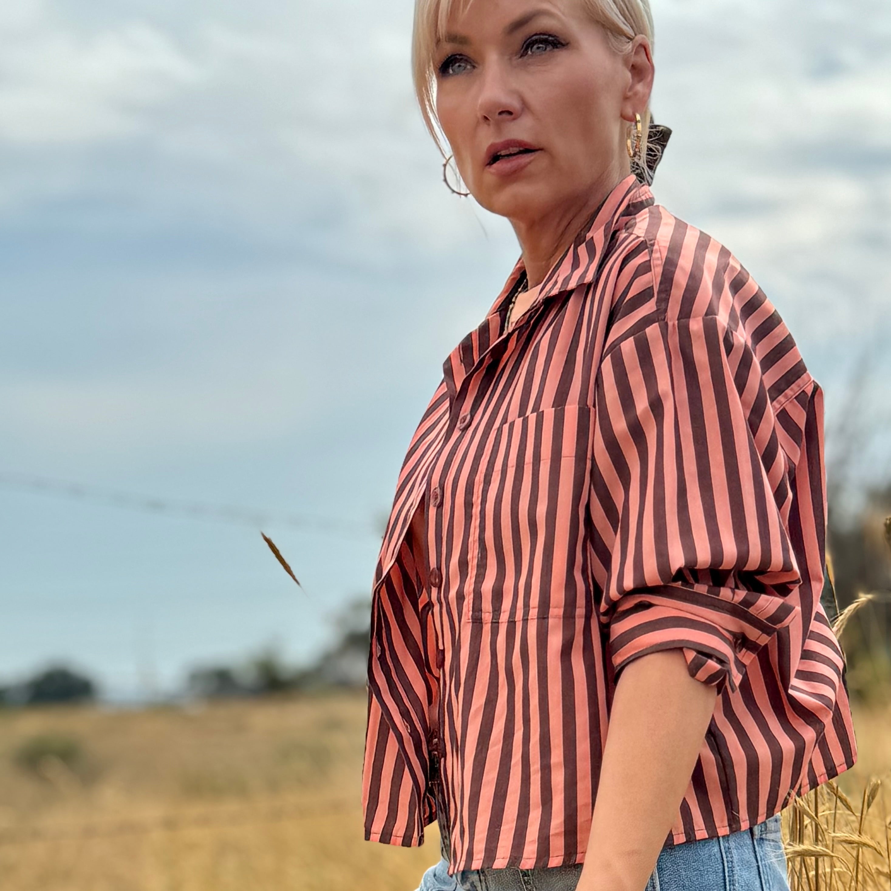 The Canyon Stripe Button-Up