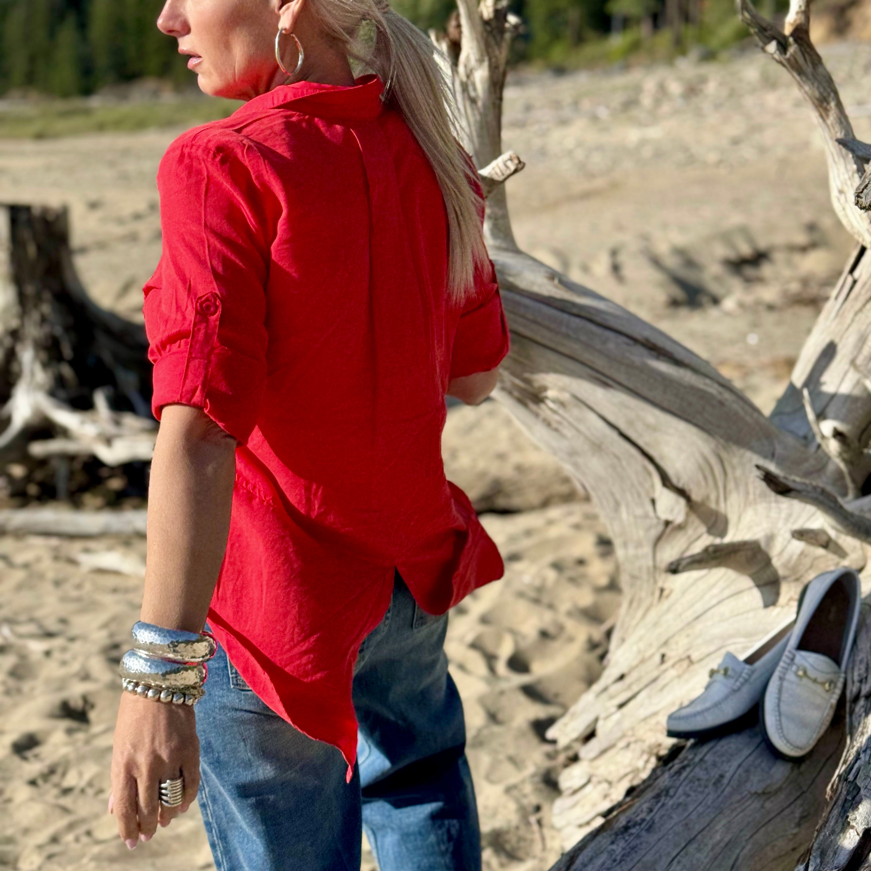 Riley Tomato Bloom Shirt