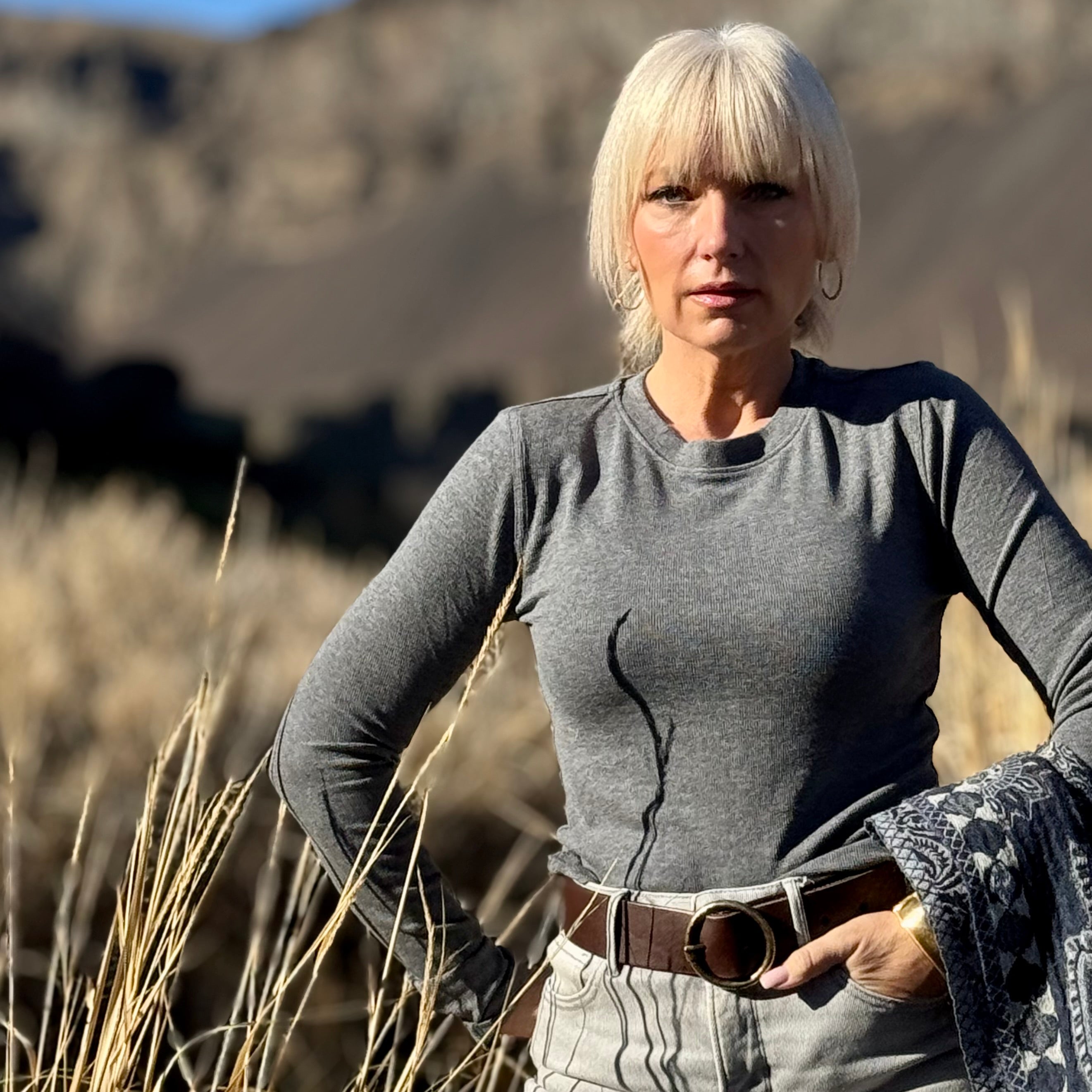 Silver Ridge Modal Tee Charcoal