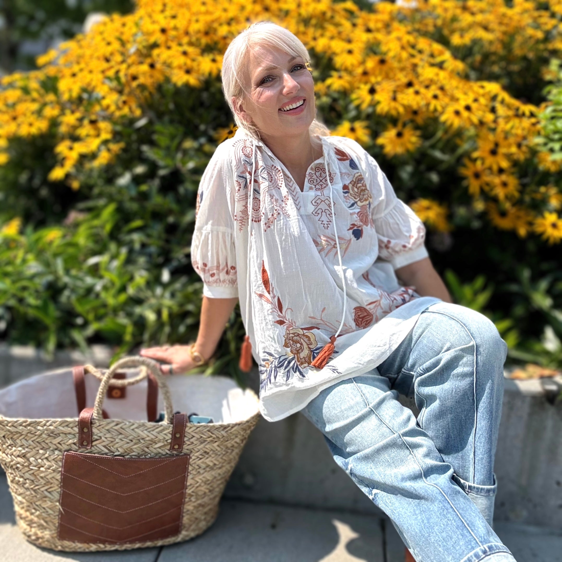 Izzy Cotton Blouse (Ivory)