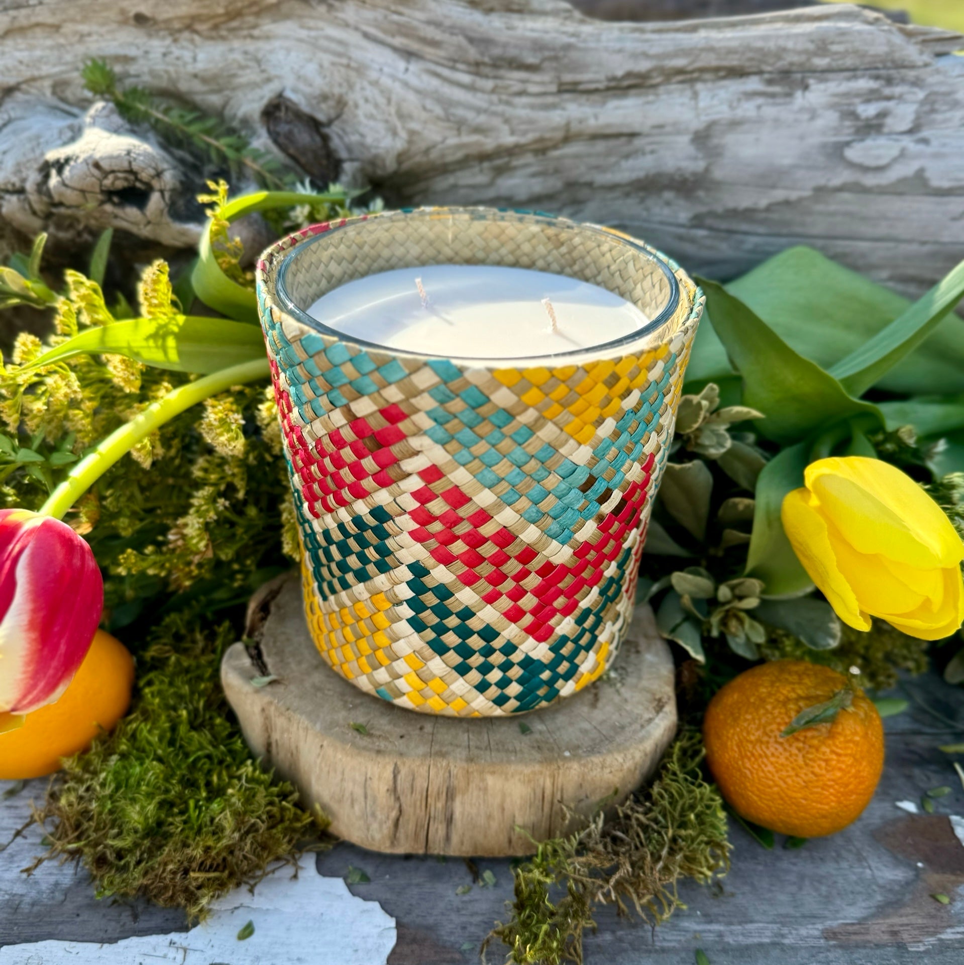 Rio de Janeiro Basket Candle (Red)