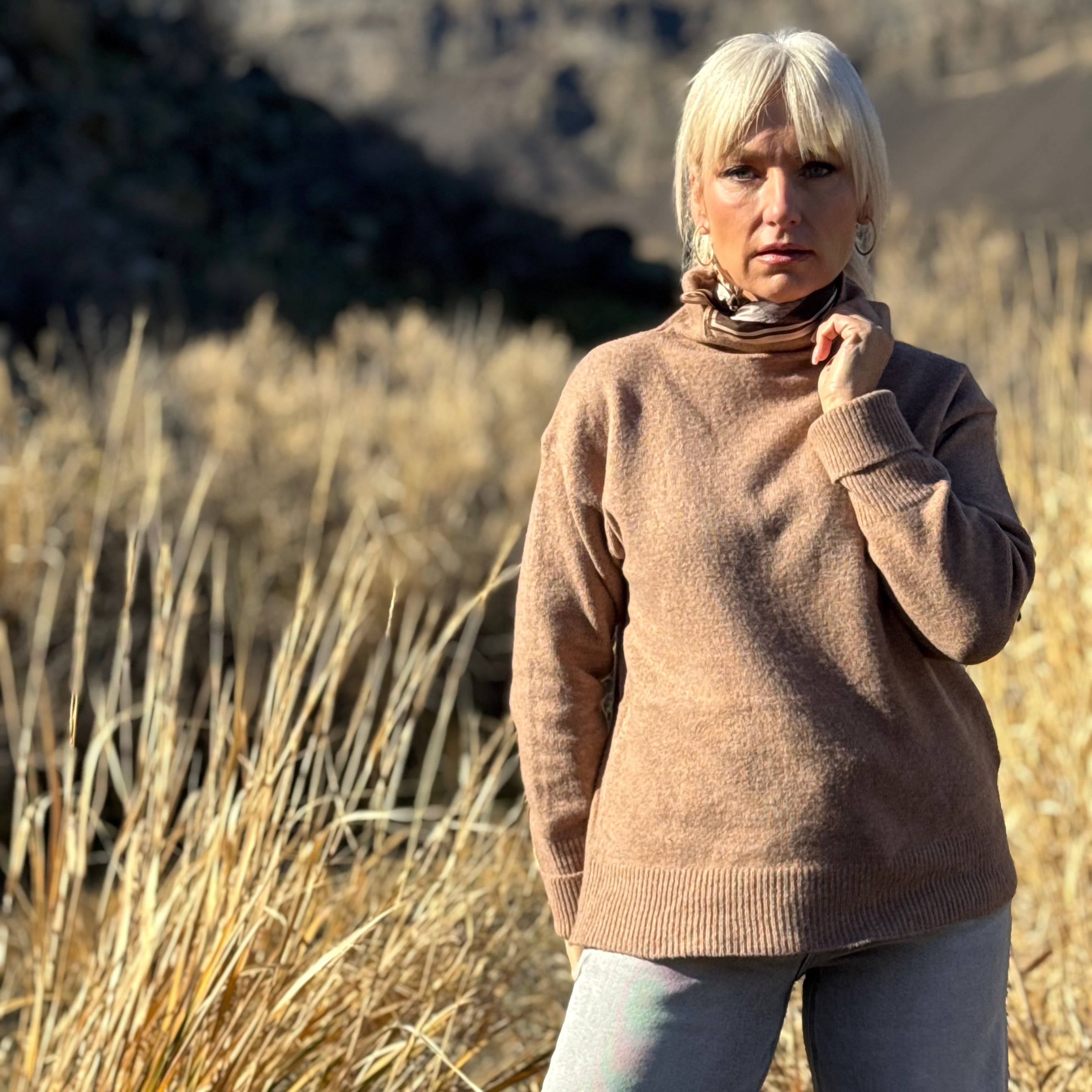 Desert Bluff Mock Neck Sweater